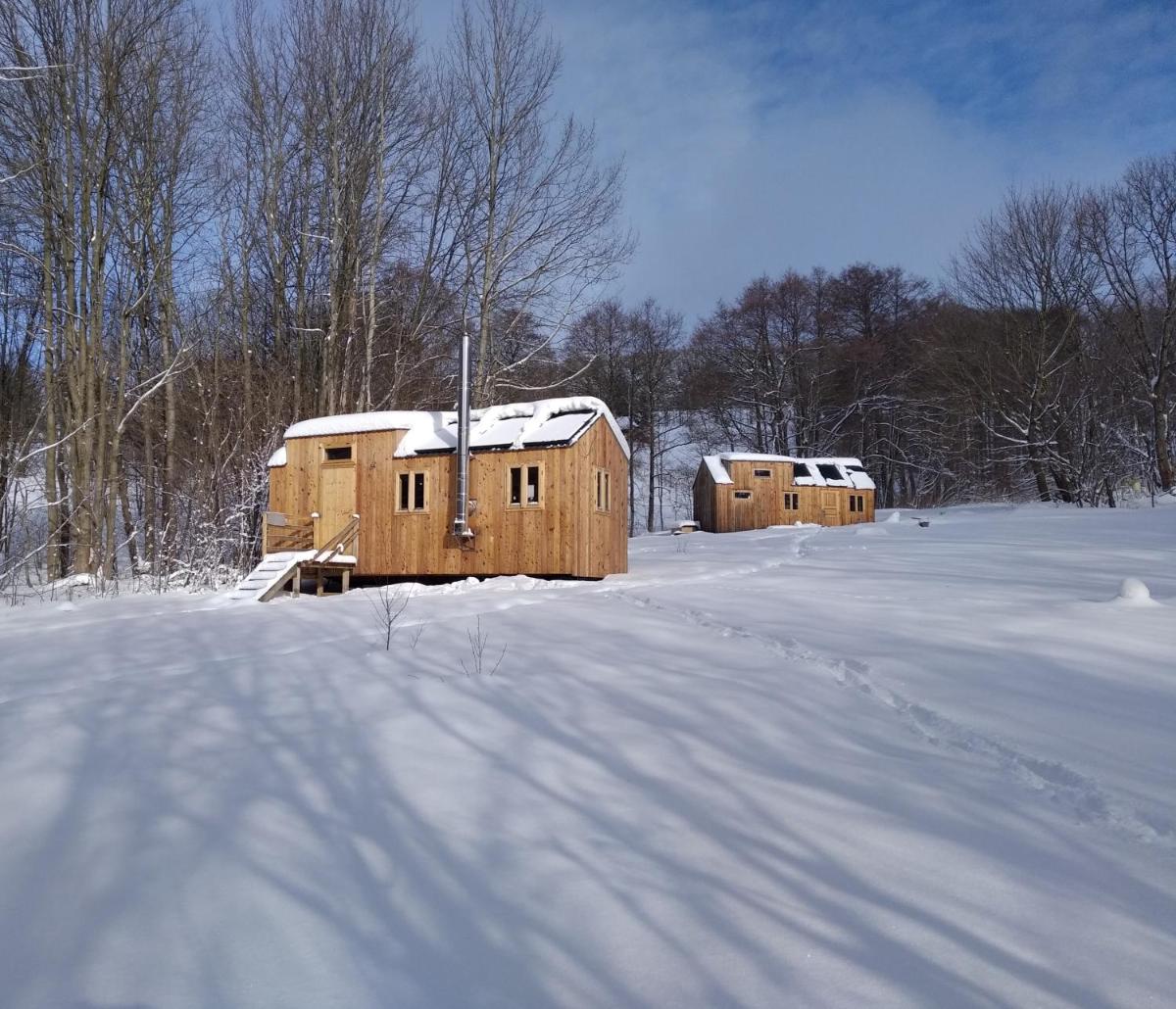 Celoroční GLAMPING v pohodlném domečku view 2