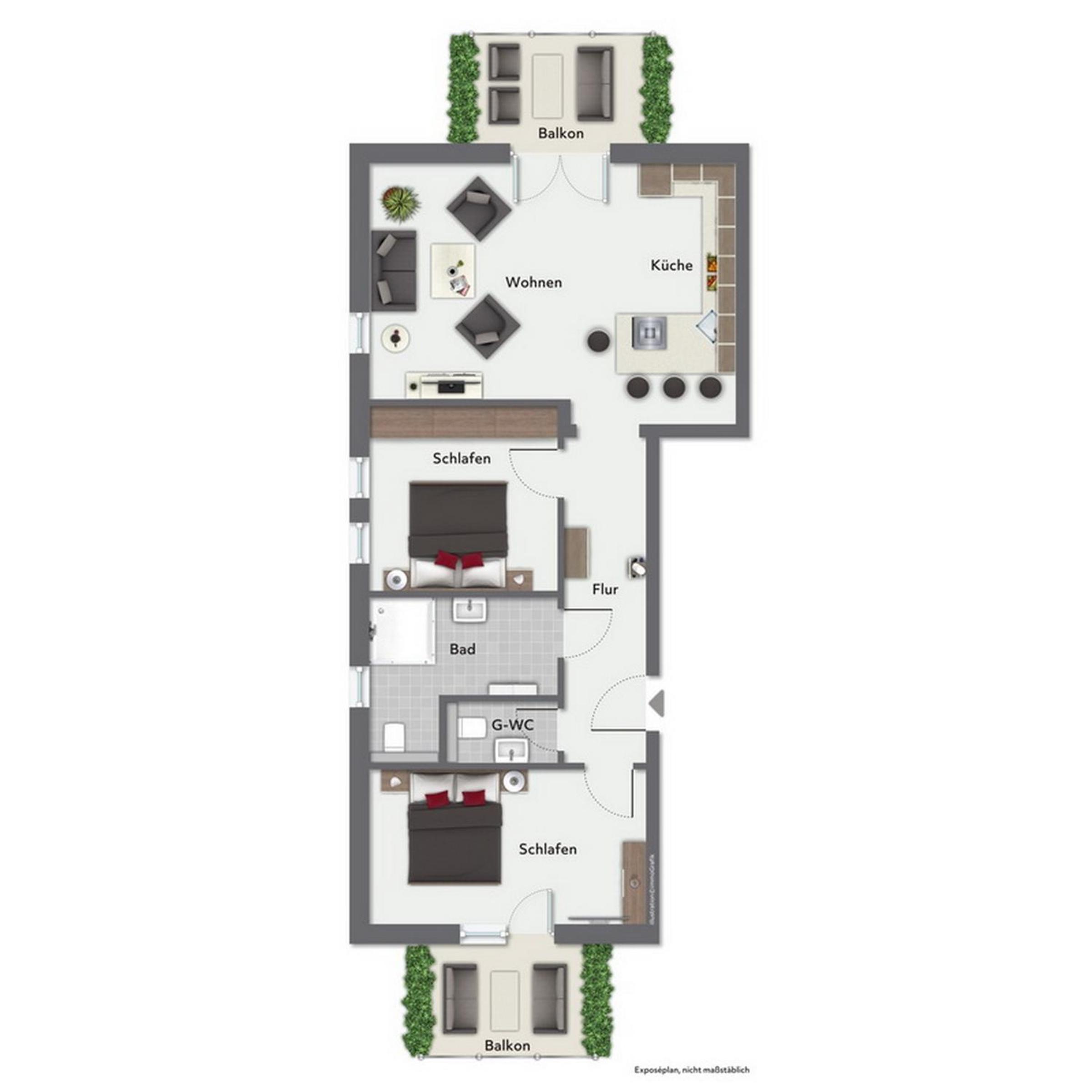 Strandvilla Meeresblick Wohnung 01