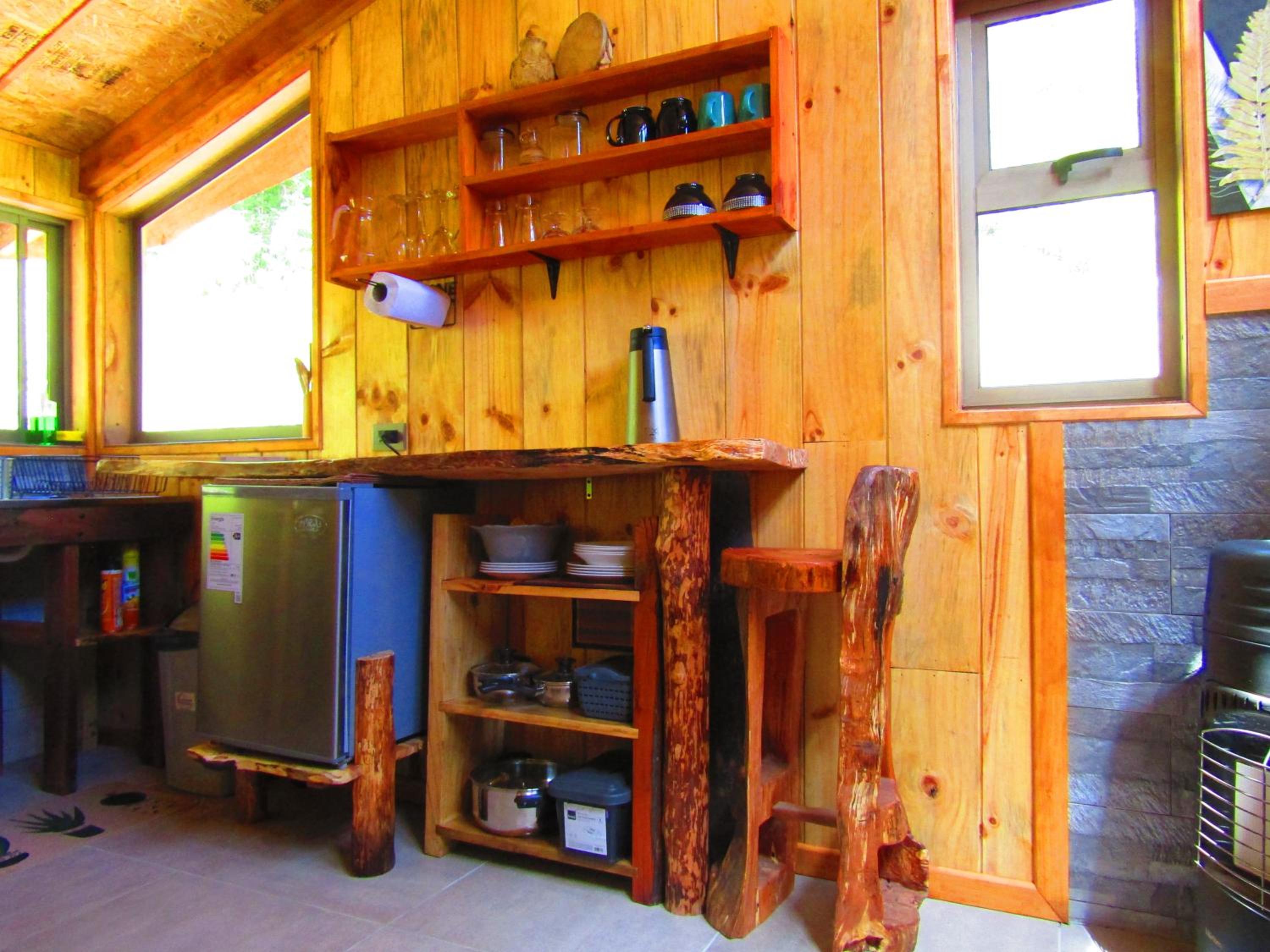 Refugio Montaña Kultrun Mawida, Mini-Cabaña con baño y cocina privada WIFI