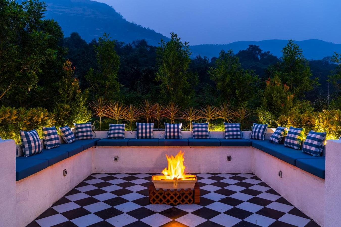 SaffronStays Turquoise Maison - 3BR pool villa with jacuzzi, bonfire & fruit garden near Lake Kalote, Karjat