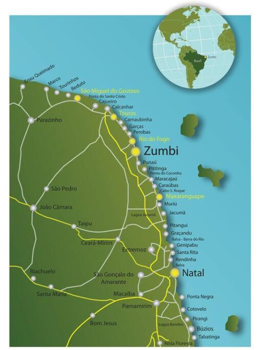 Chalé com Churrasqueira, 3Q - Praia de Zumbi RN Ch 16