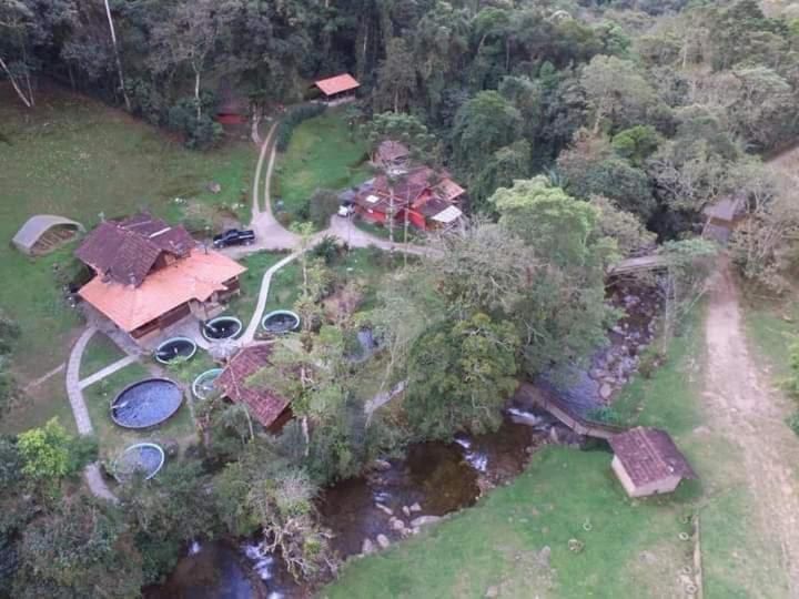 Chalé rústico truta dá floresta 3