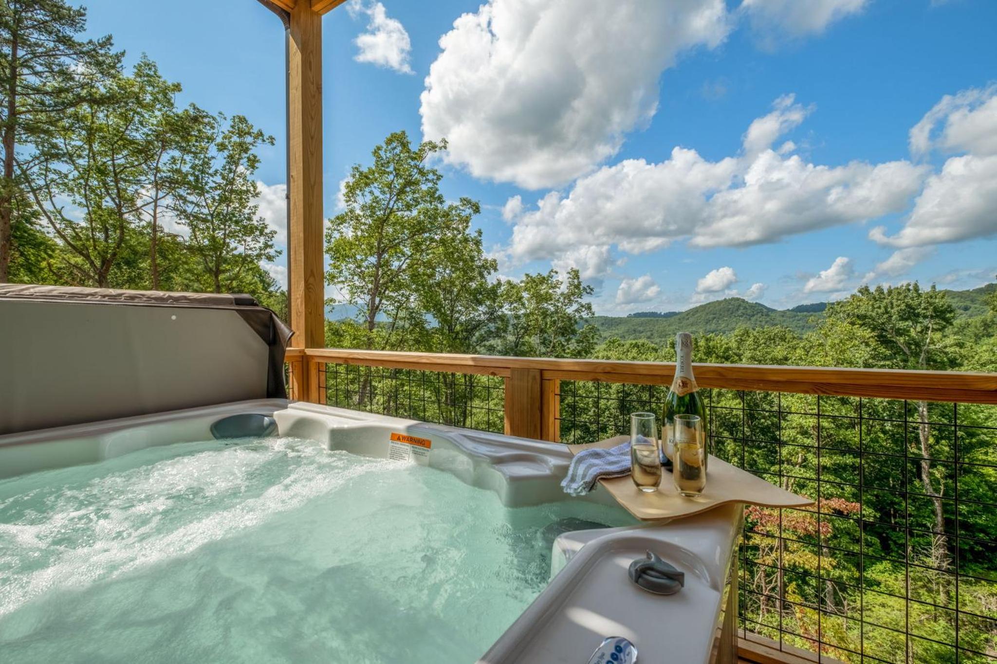 New / 3 King Suites / Sleeps12 / View / 5 mi to PF / Hot tub view 3