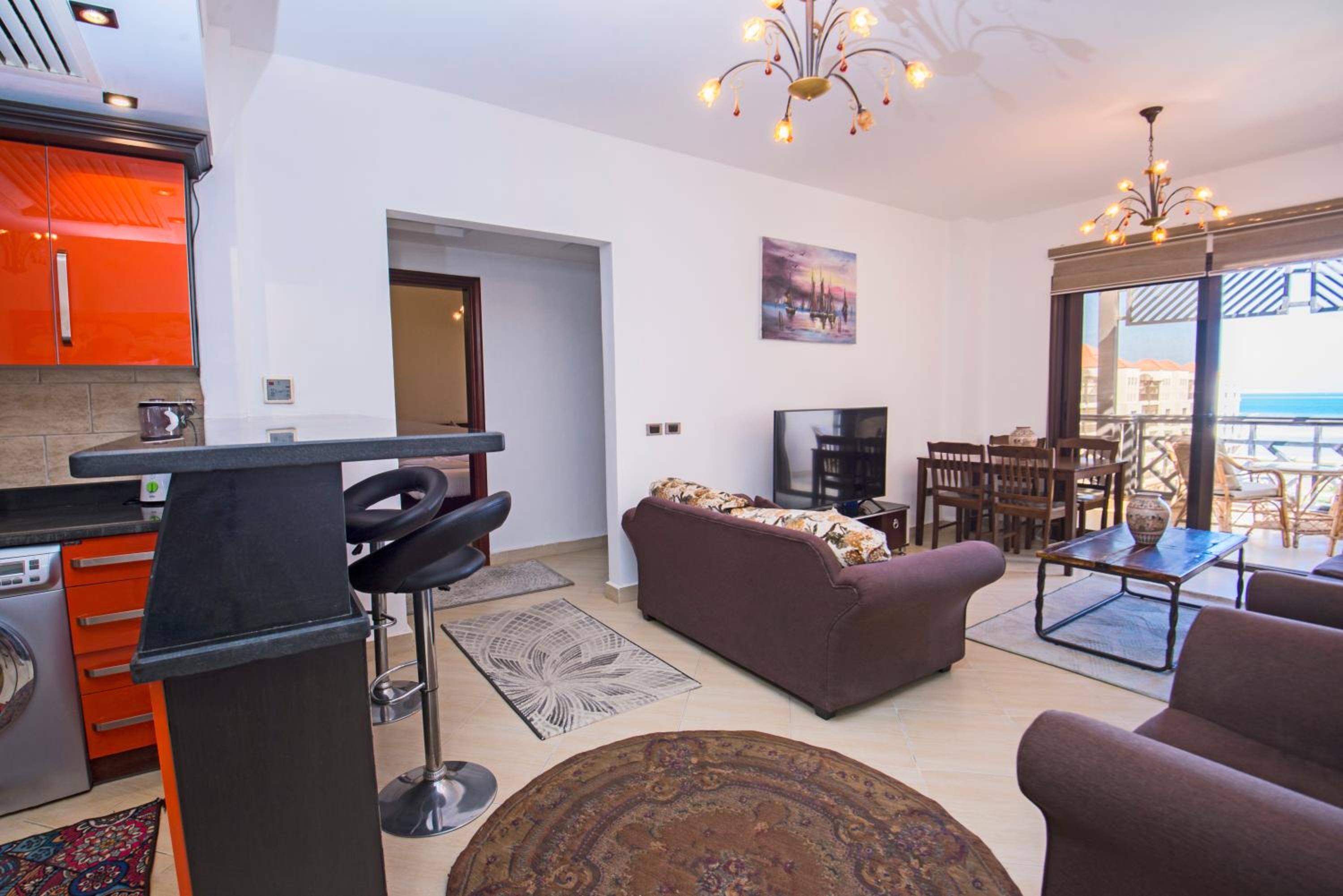 Premium sea view 2 bedrooms 2 bathrooms apartment located within Gravity Hotel & Aquapark Hurghada view 5