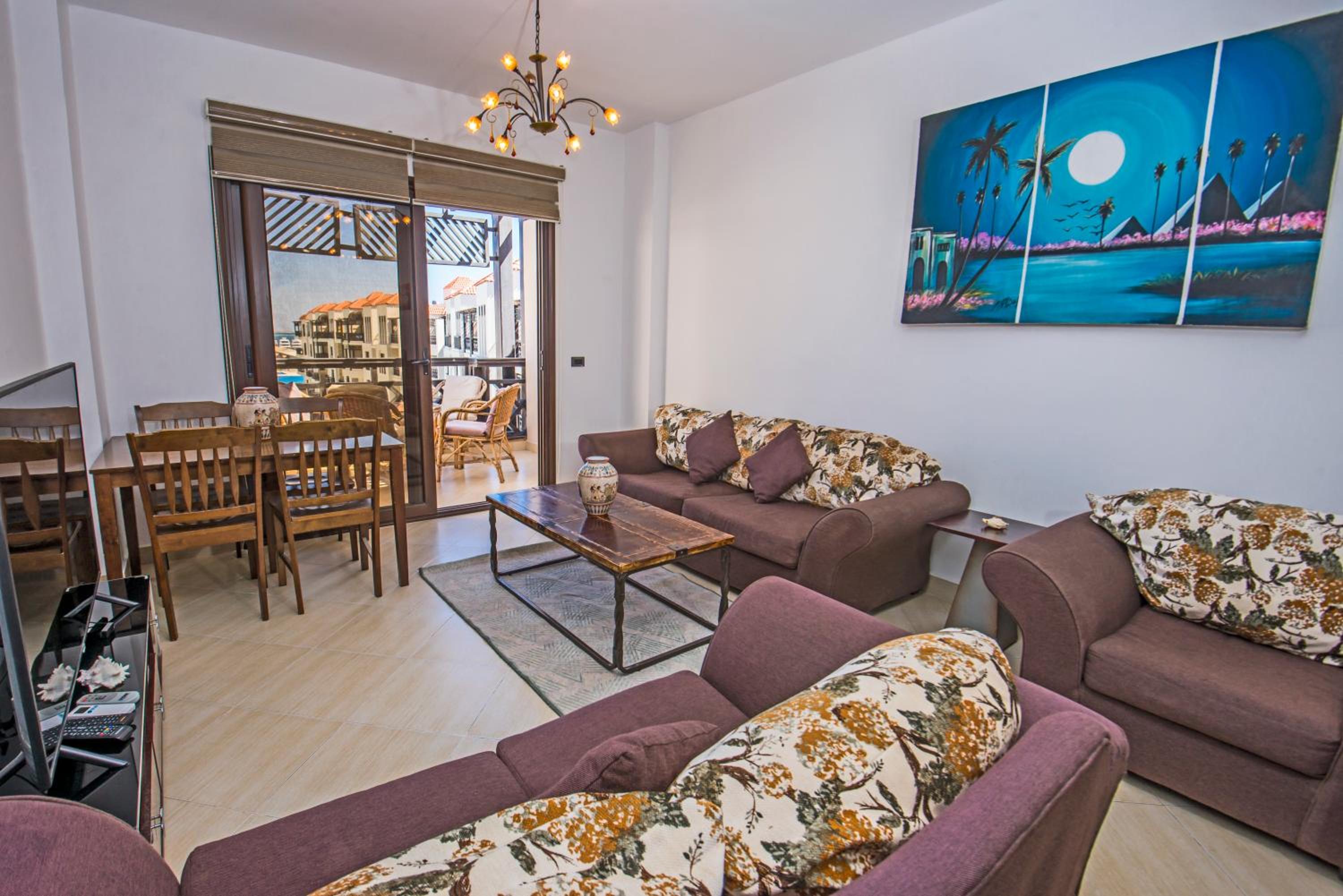 Premium sea view 2 bedrooms 2 bathrooms apartment located within Gravity Hotel & Aquapark Hurghada view 3