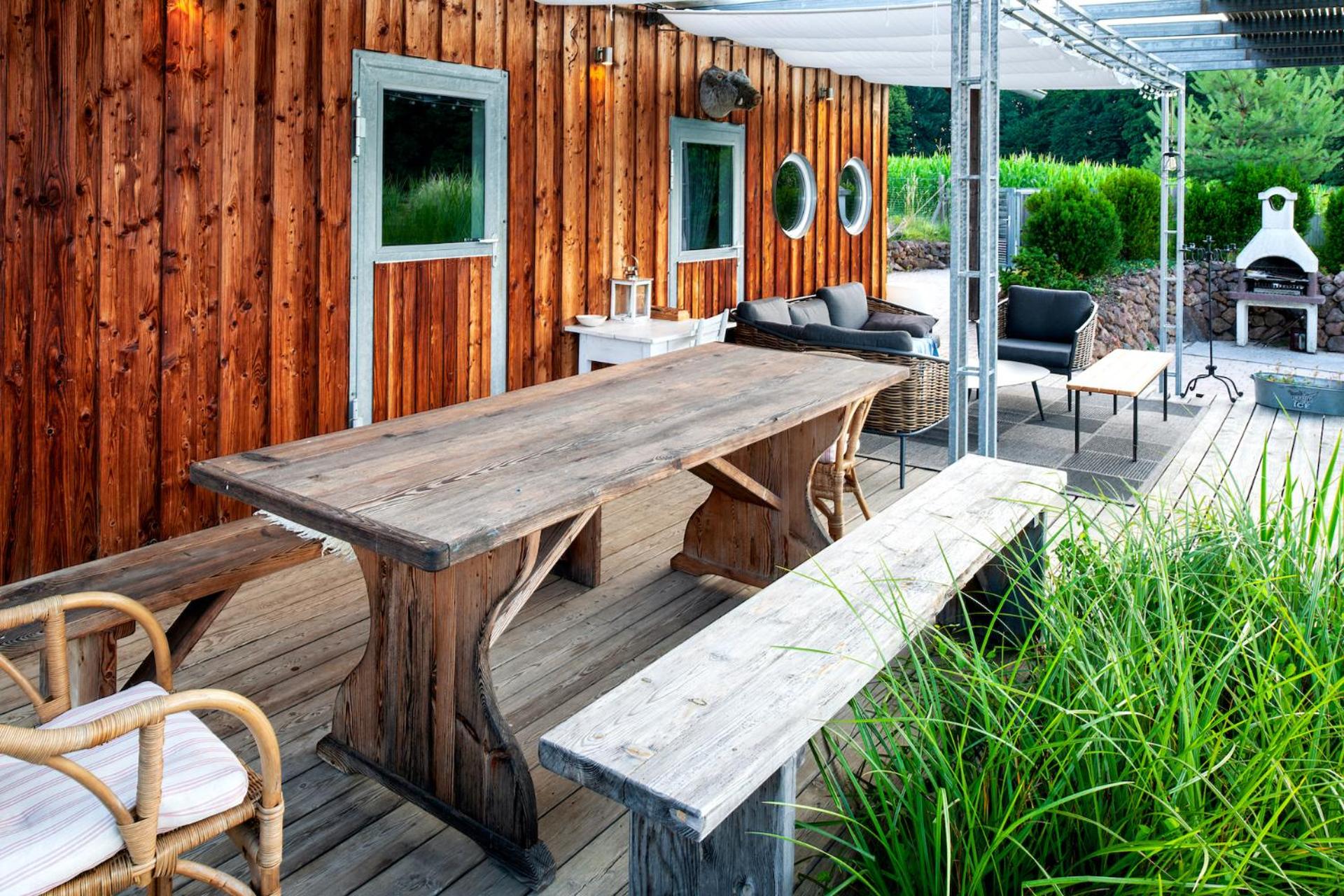 Ferienhaus mit privaten Schwimmteich und Sauna