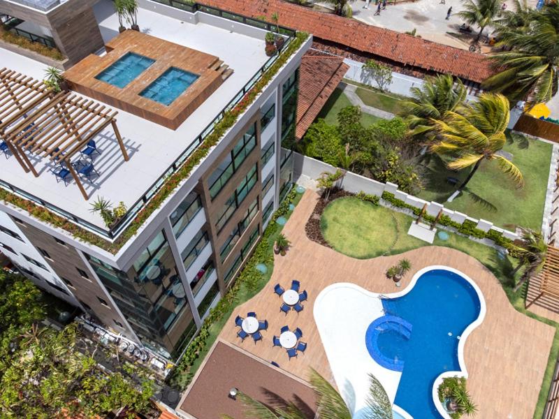 Hotel Flat A Beira Mar Com Varanda Em Frente As Piscinas Naturais