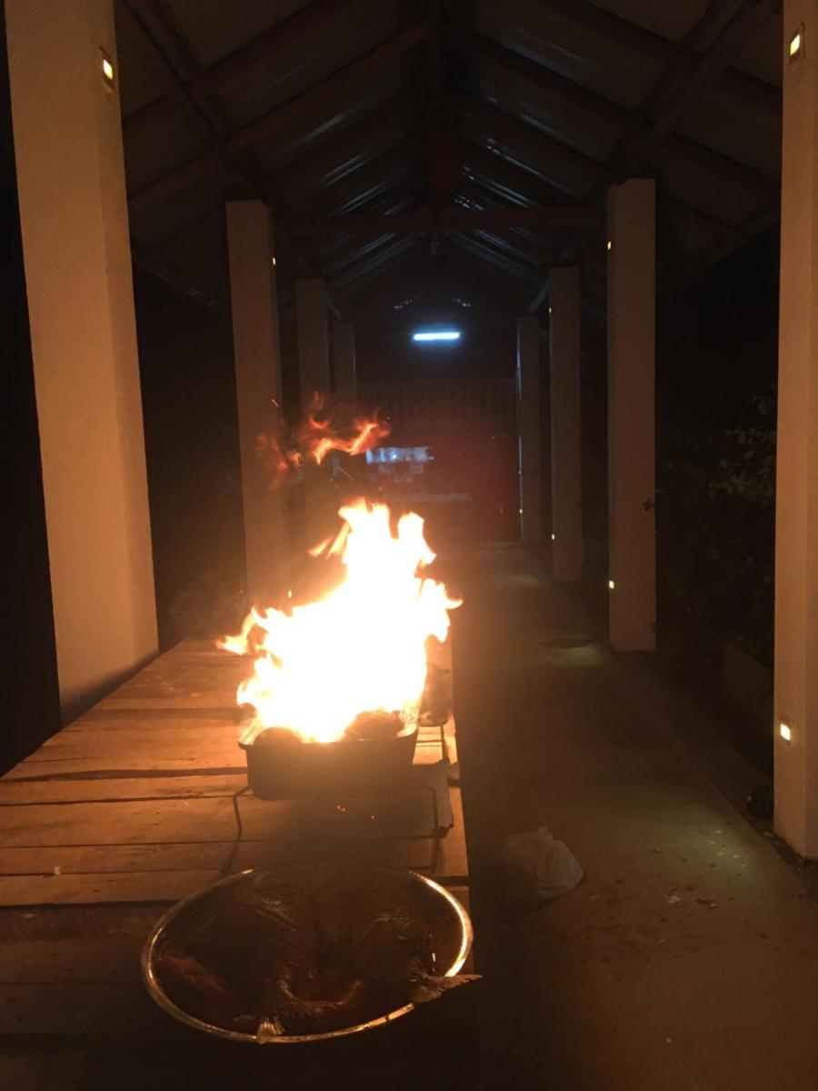 outdoor BBQ area
