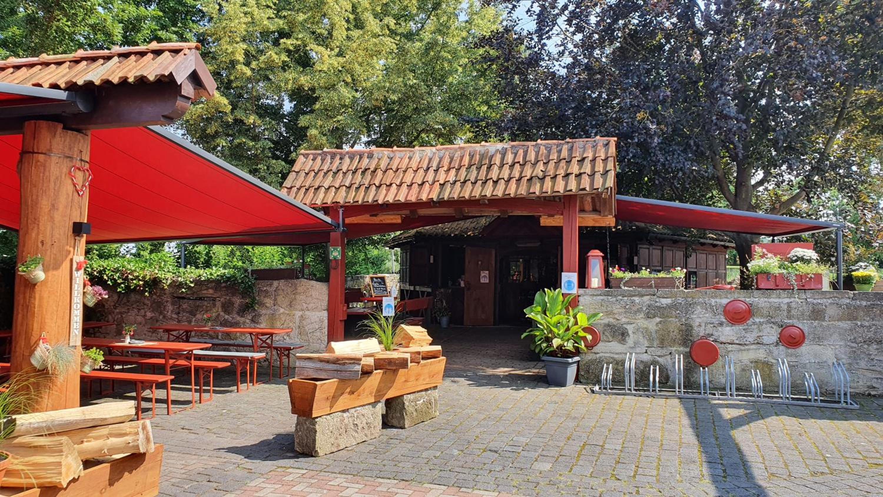 outdoor BBQ area