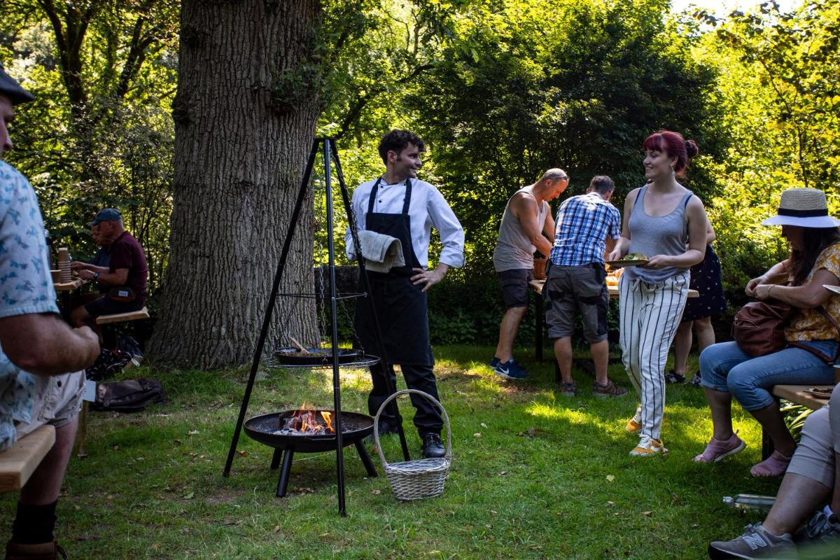 outdoor BBQ area