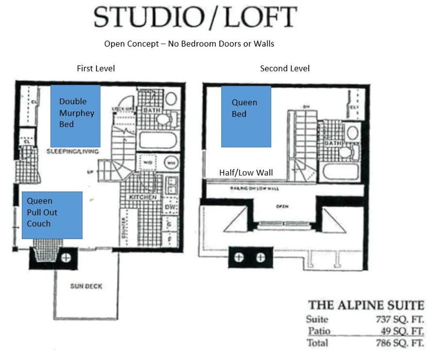 Blue Mountain 2 Story Studio Loft
