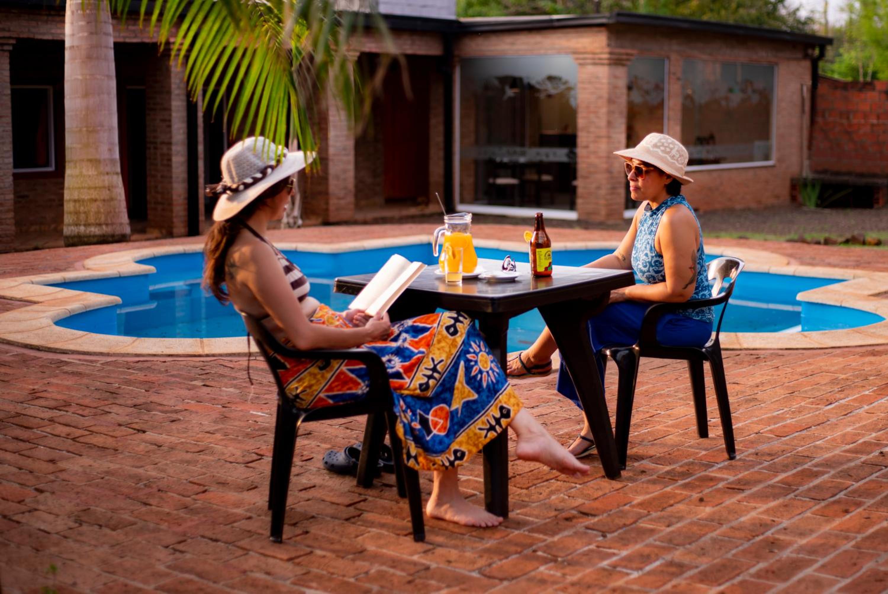 outdoor BBQ area