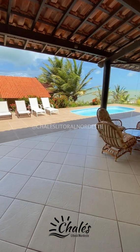 Chalé com piscina privada vista mar-Zumbi-RN