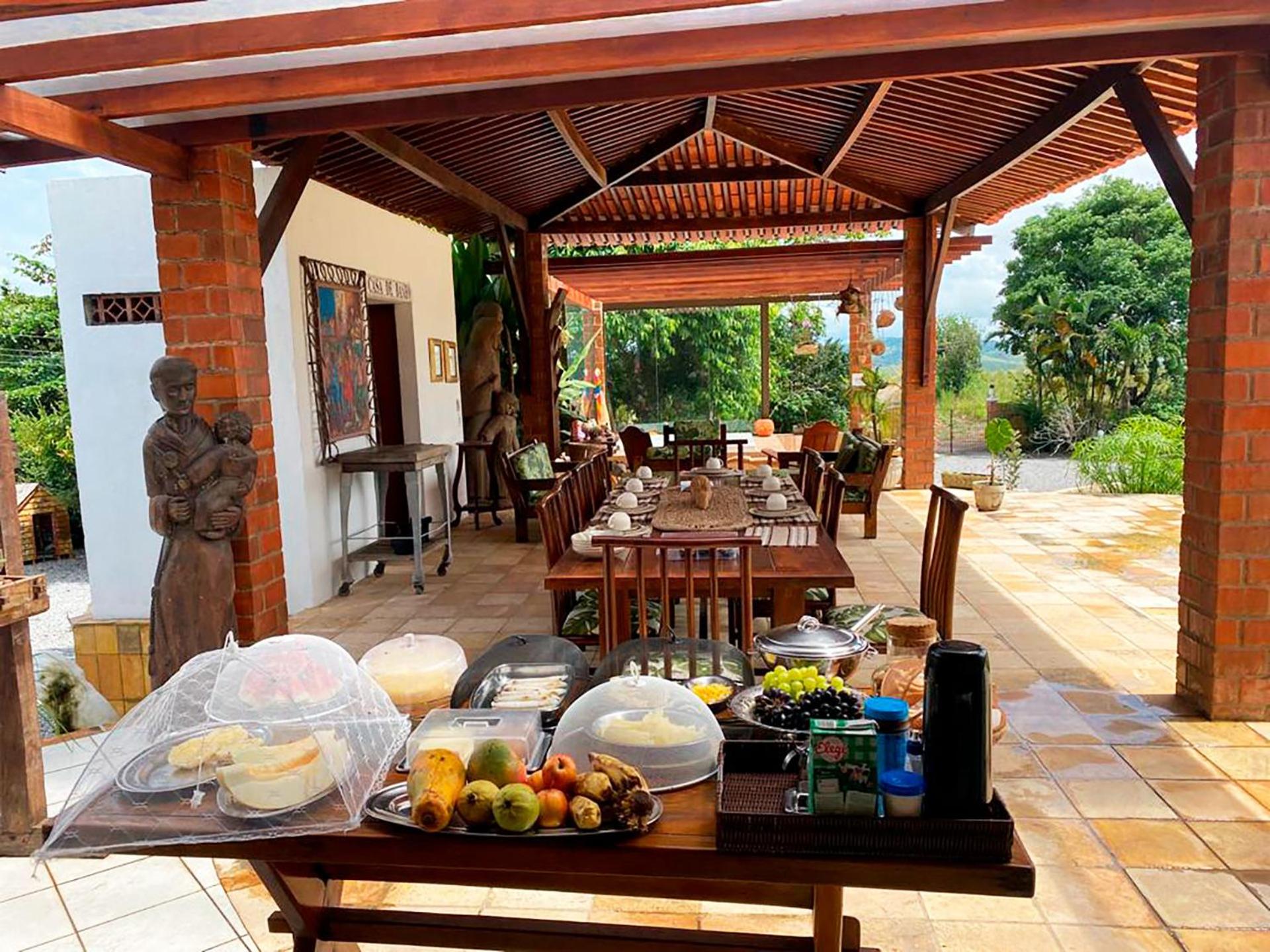 Casa de campo c vista para montanhas em Cha Grande