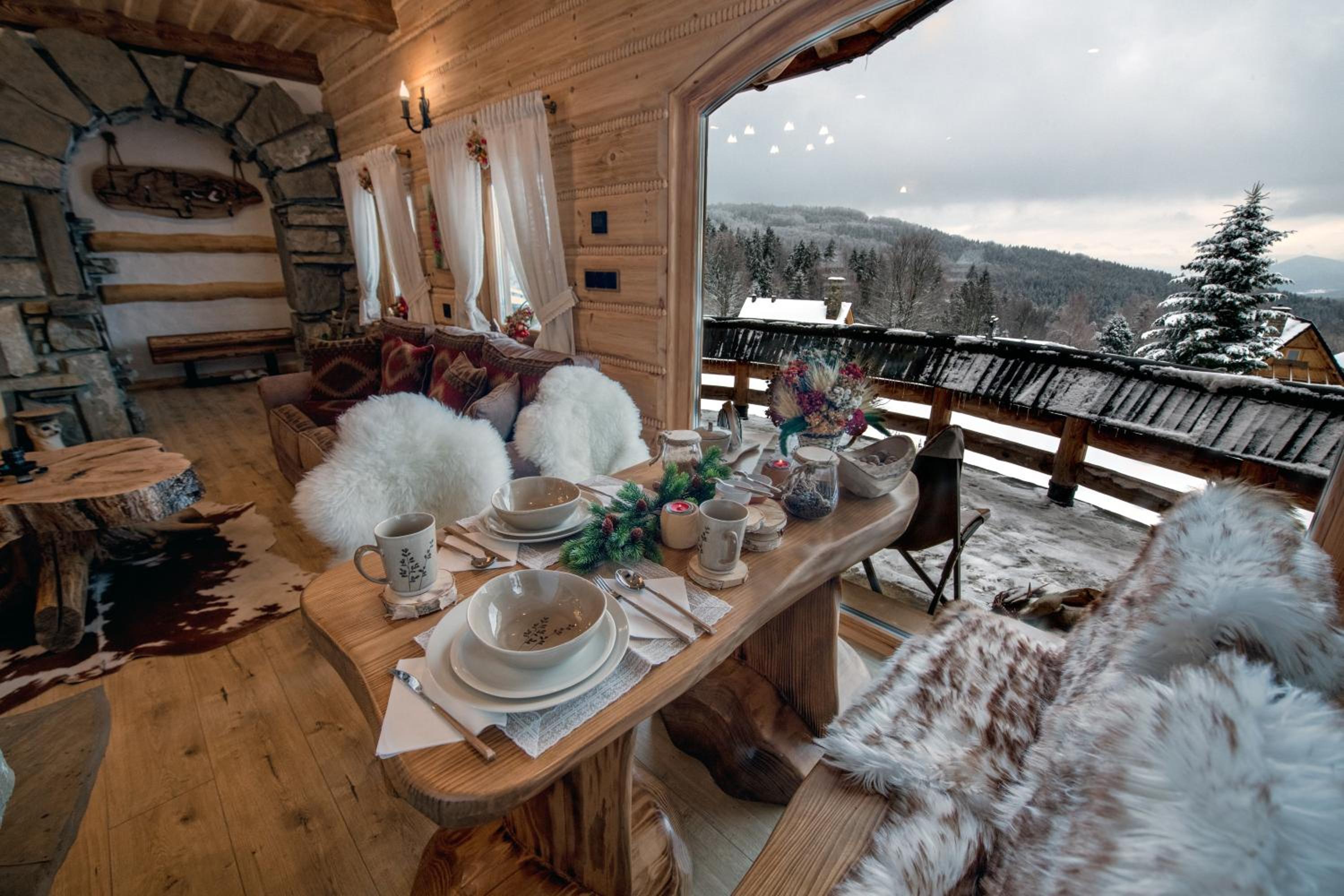 Osada Jaworzyny Domek Groń z Jaskinią SPA view 4
