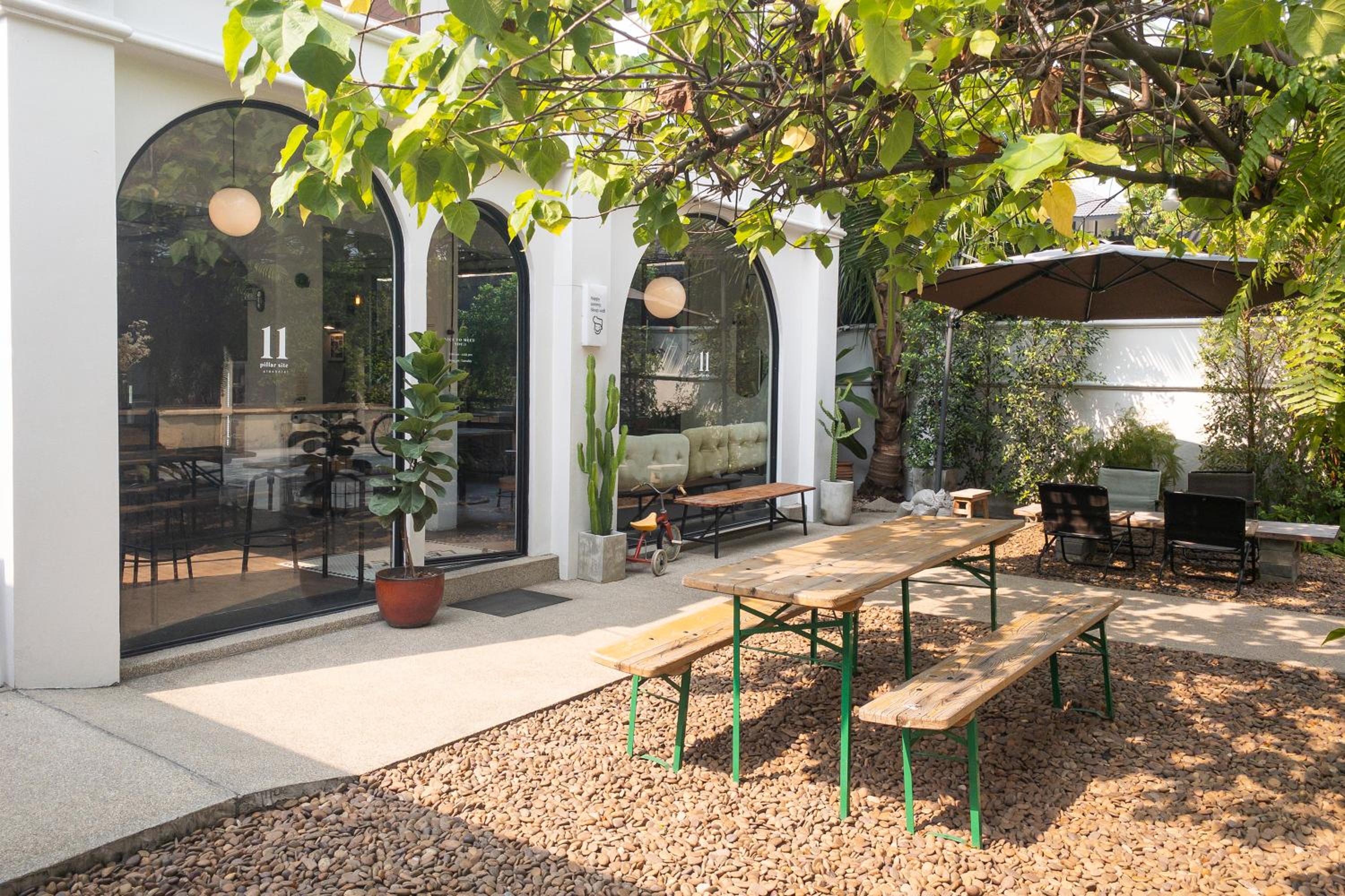 outdoor BBQ area
