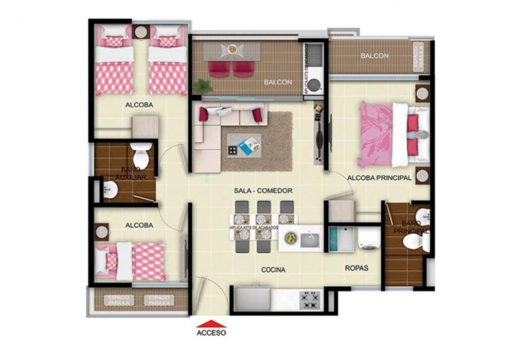 Hermoso apartamento, con la comodidad de tu hogar!