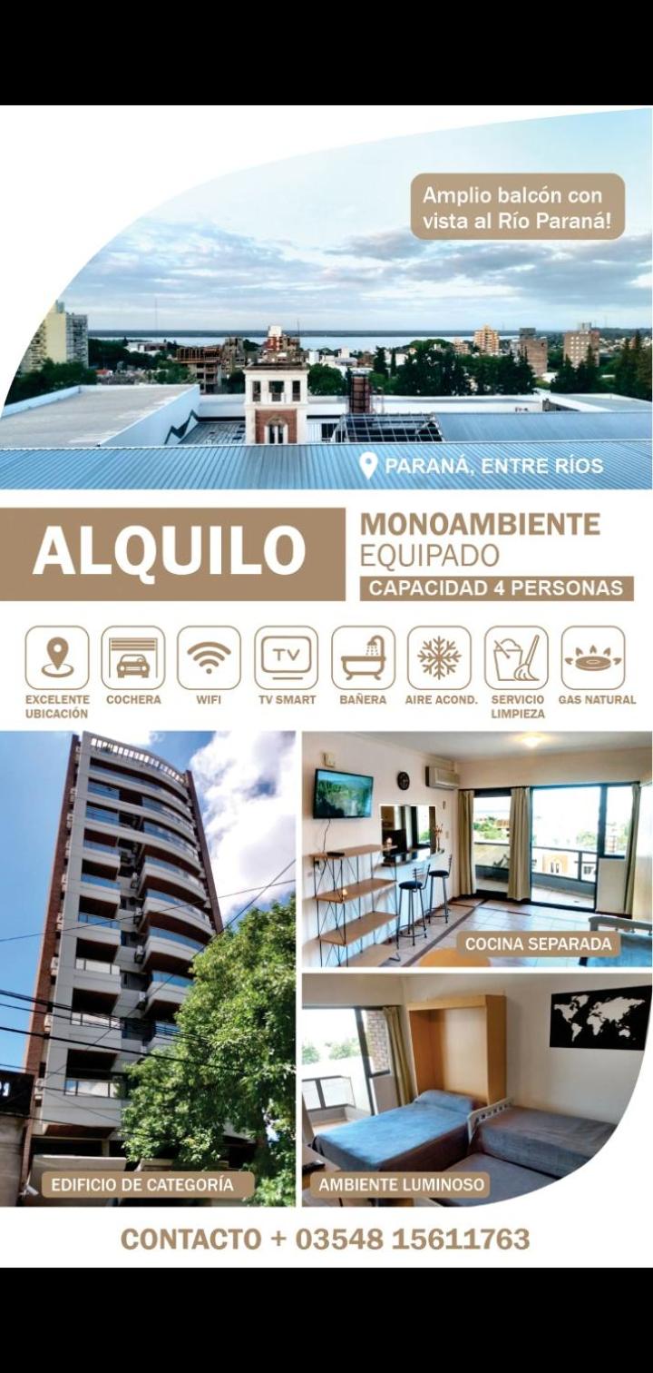 -Excelente departamento, a metros del Shopping Paso del Paraná, vista al río Paraná, cochera techada privada - silencio - ideal para descansar - barrio res
