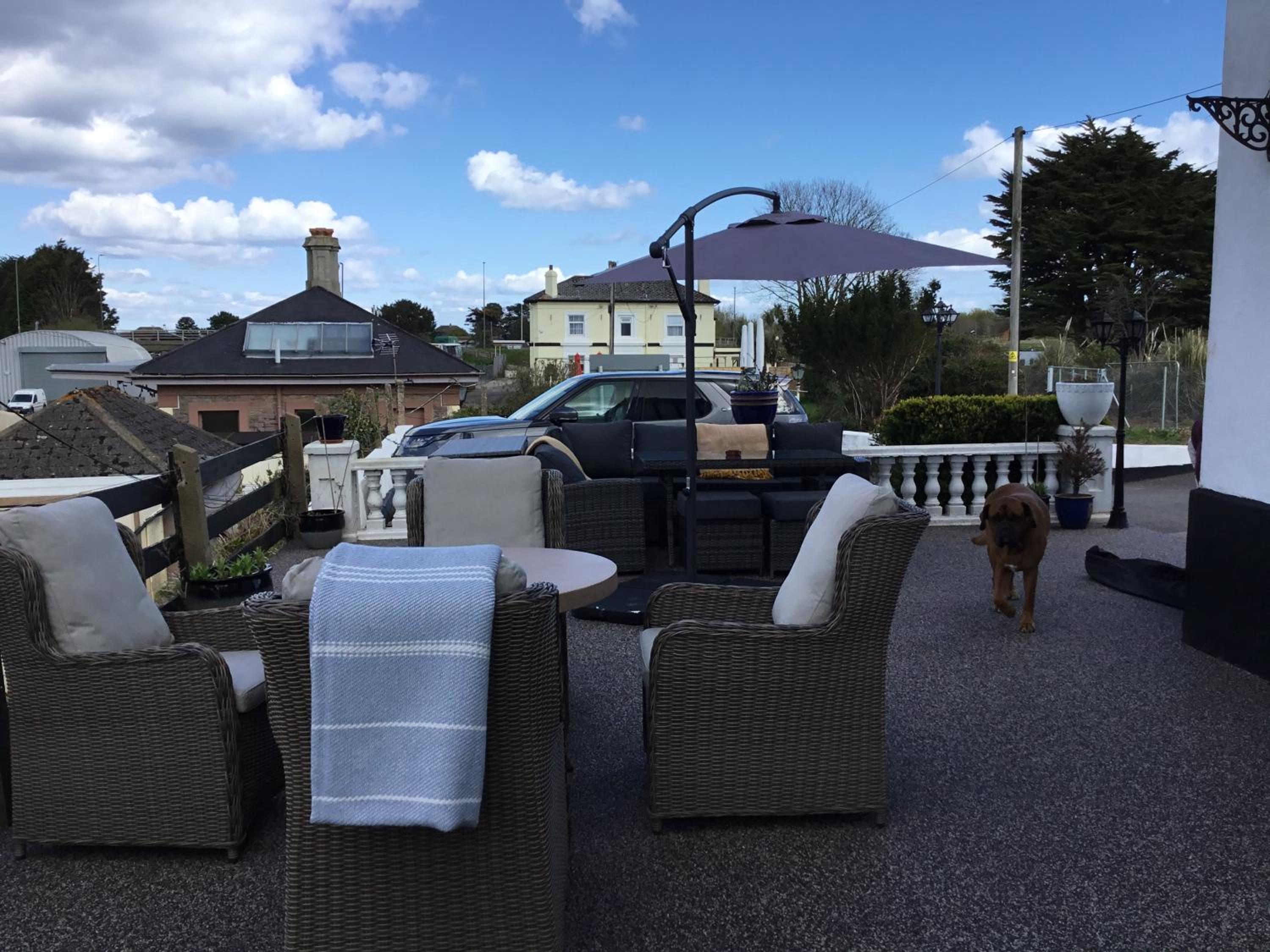 outdoor BBQ area
