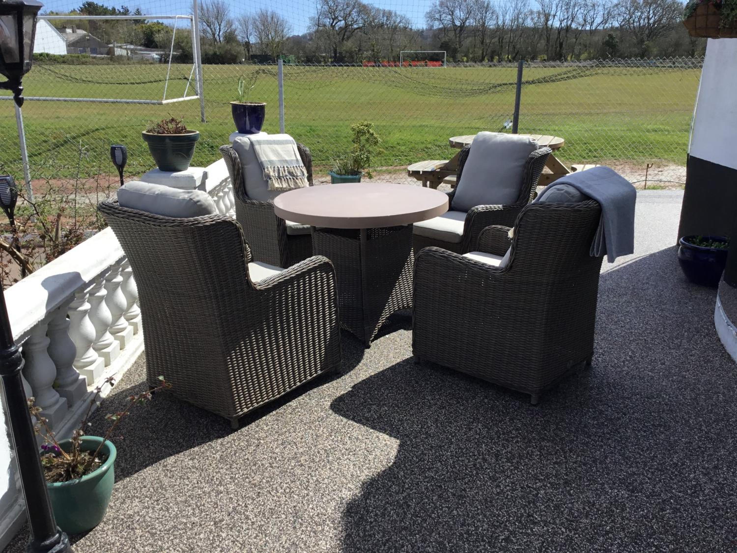 outdoor BBQ area