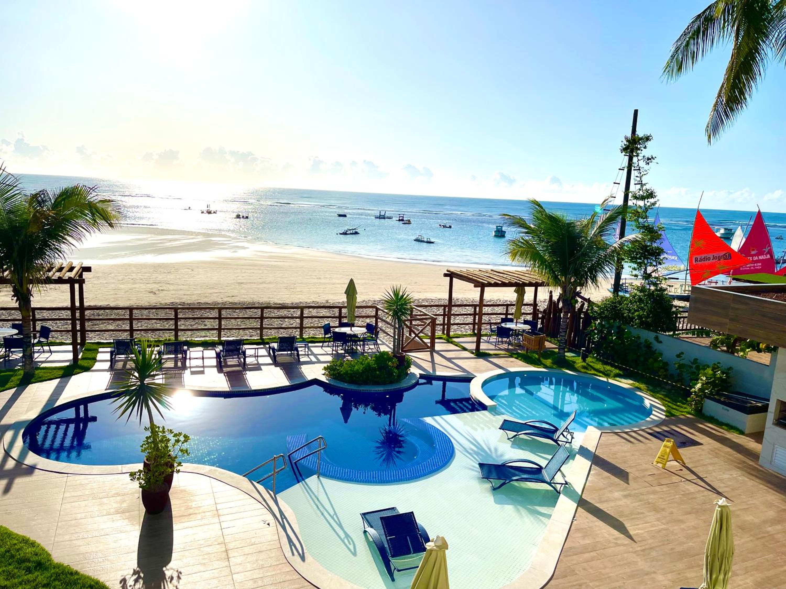 Exclusivo Apto em frente às piscinas naturais de Porto de Galinhas - Com vista frontal para o mar - Beira mar - Plage du Porto 101