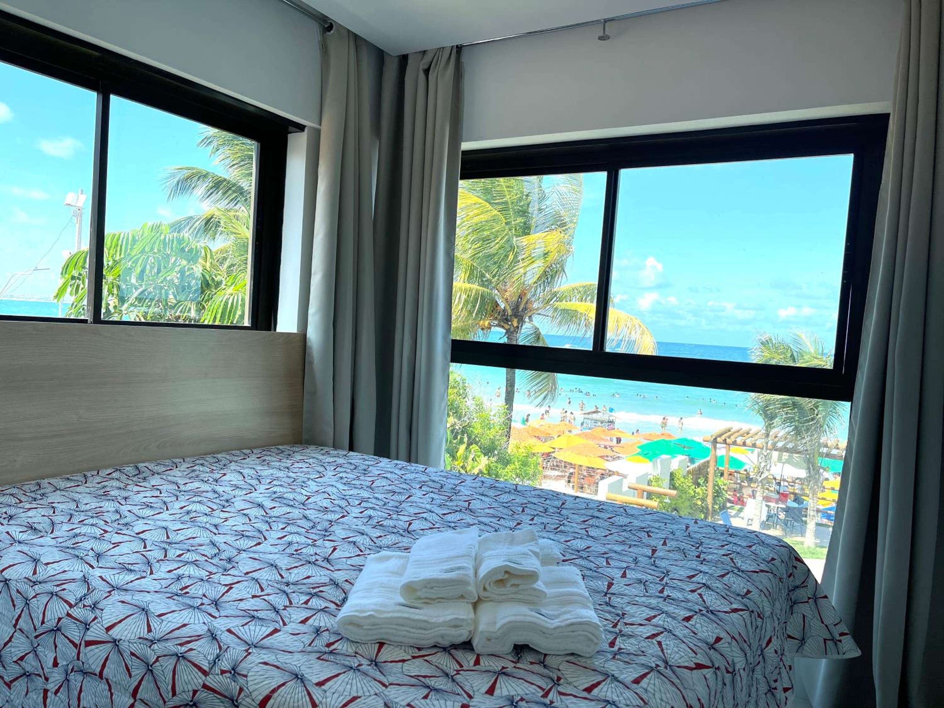 Exclusivo Apto em frente às piscinas naturais de Porto de Galinhas - Com vista frontal para o mar - Beira mar - Plage du Porto 101