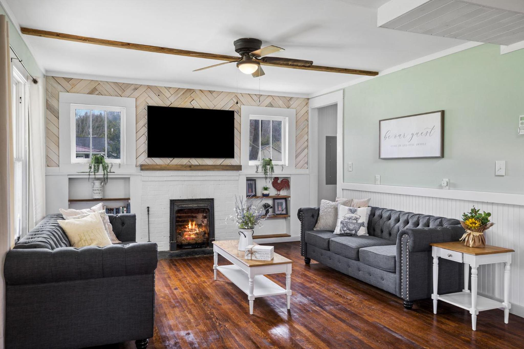 Charming 4 bedroom farmhouse with large backyard for entertaining view 2