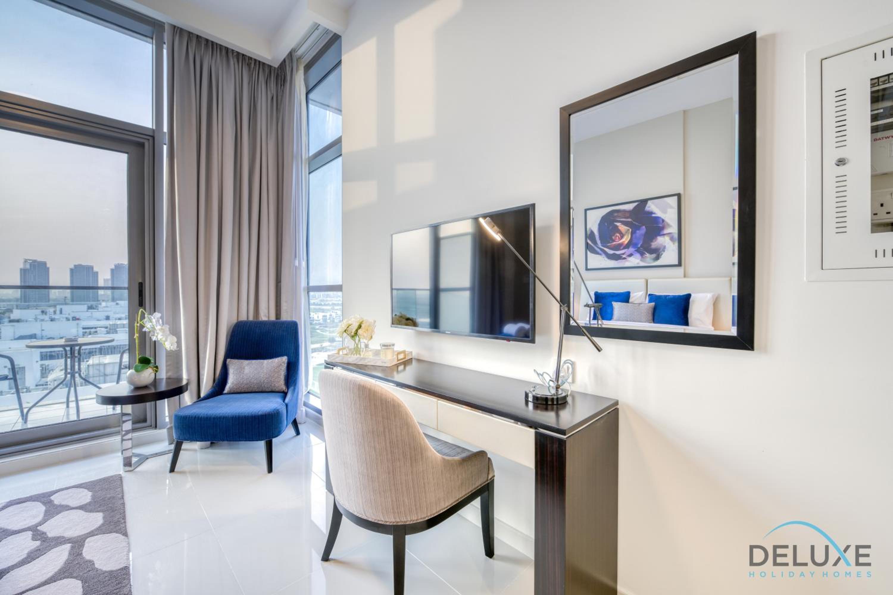 Sunlit Studio at Golf Promenade 2A DAMAC Hills By Deluxe Holiday Homes