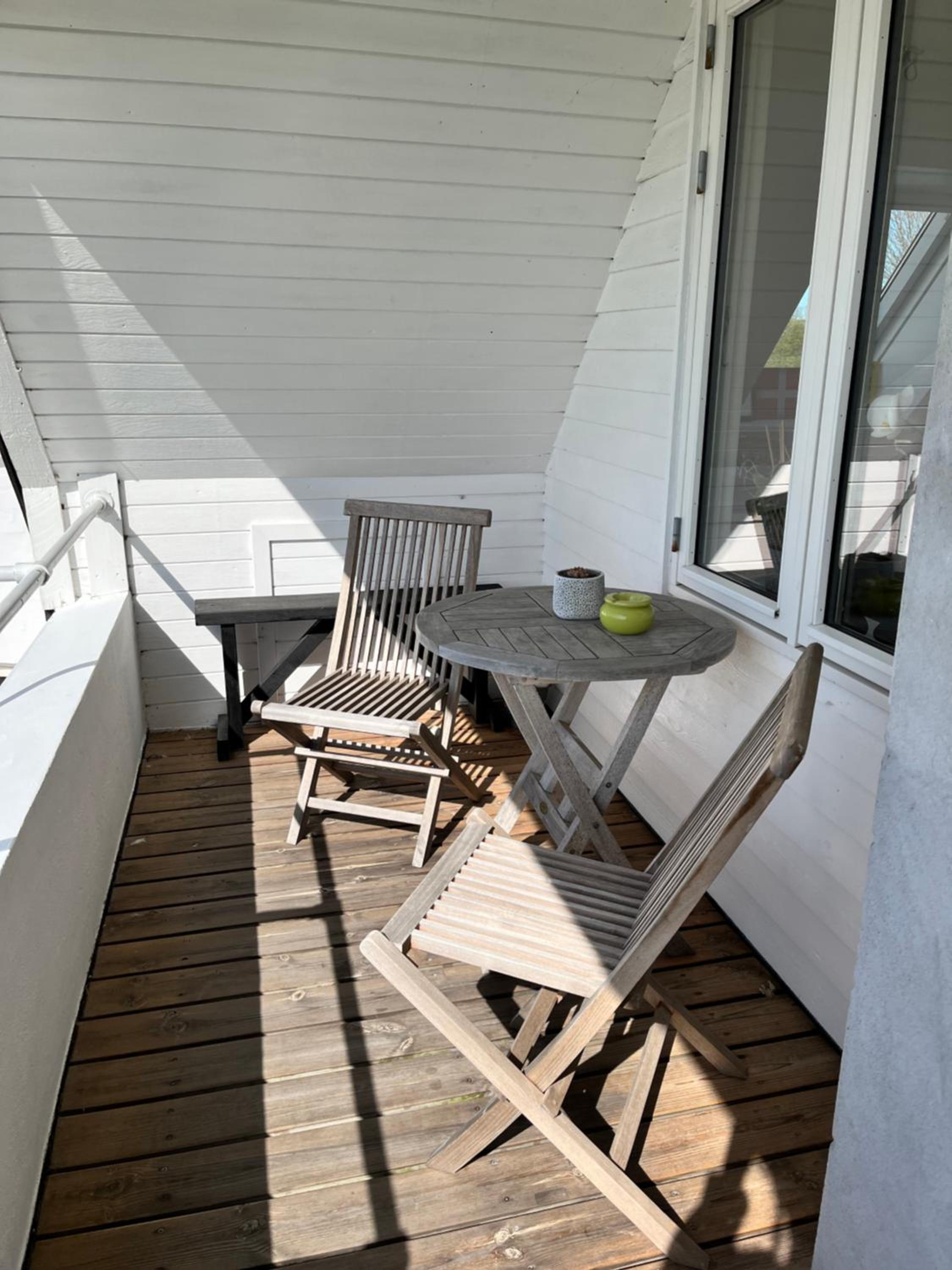 Apartment Ruhetgaard Bed & kitchen