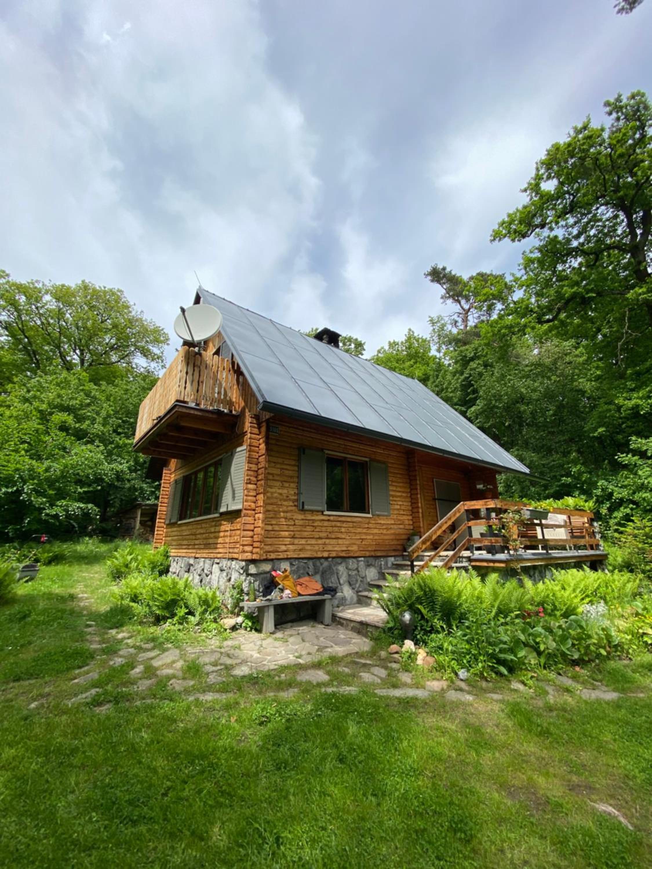 Wooden house in the nature