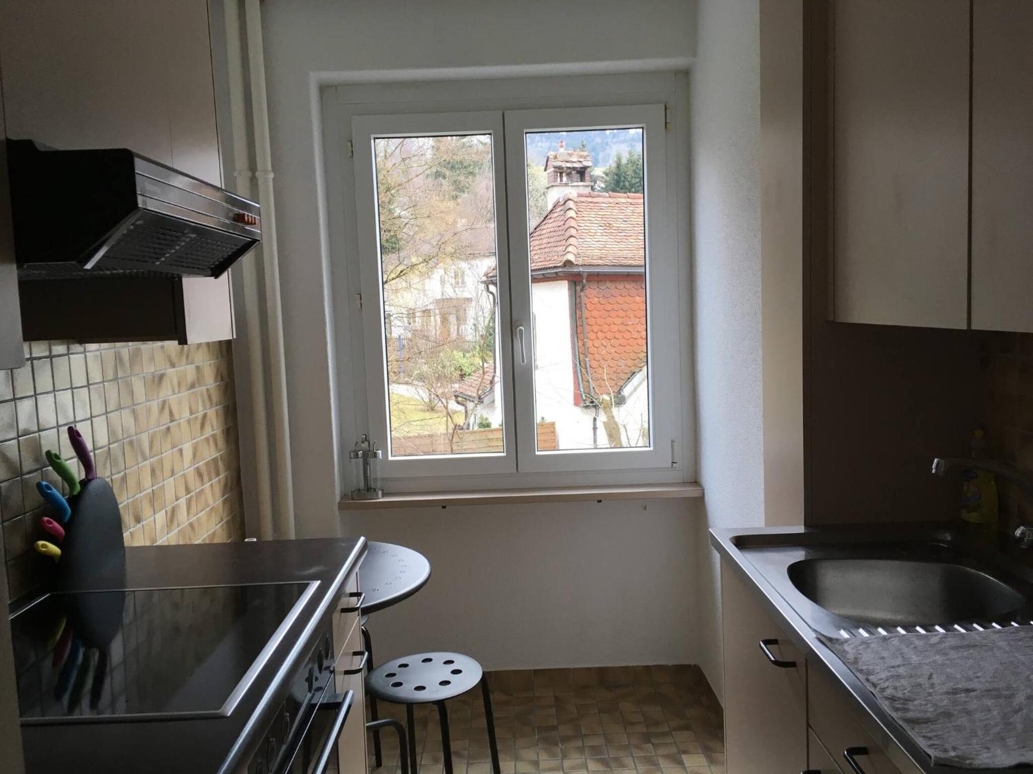 2 rooms with balcony, central, quiet location