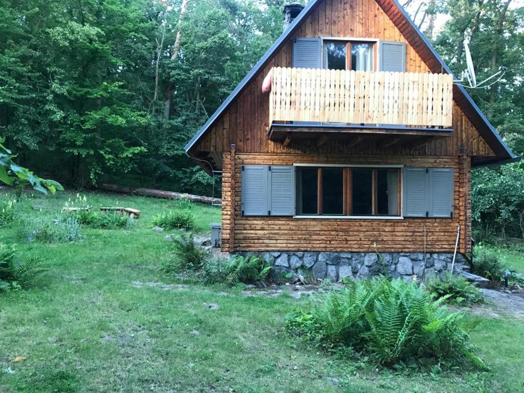 Wooden house in the nature
