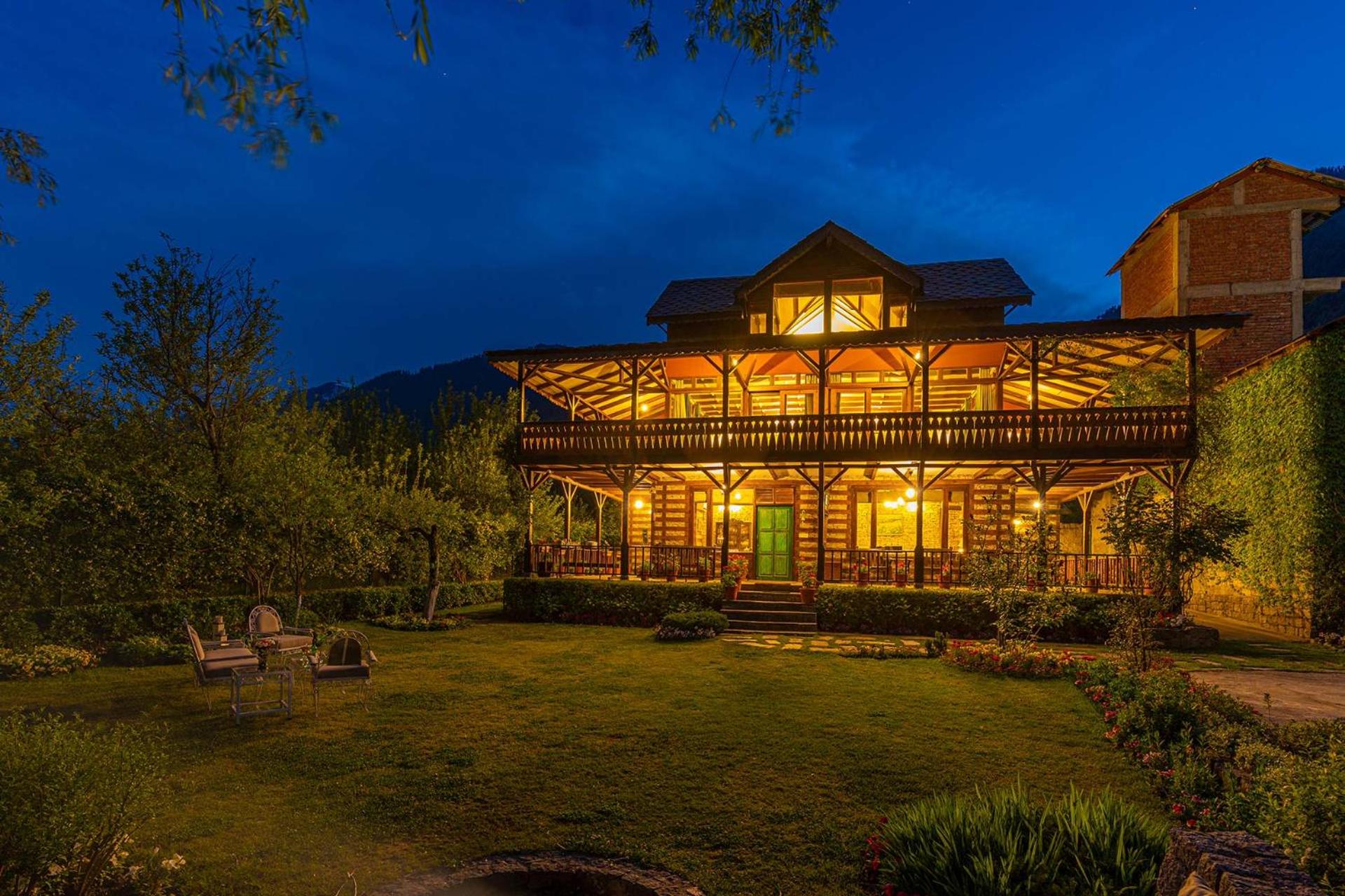StayVista at The Kathguni House in Manali With Private Lawn view 2
