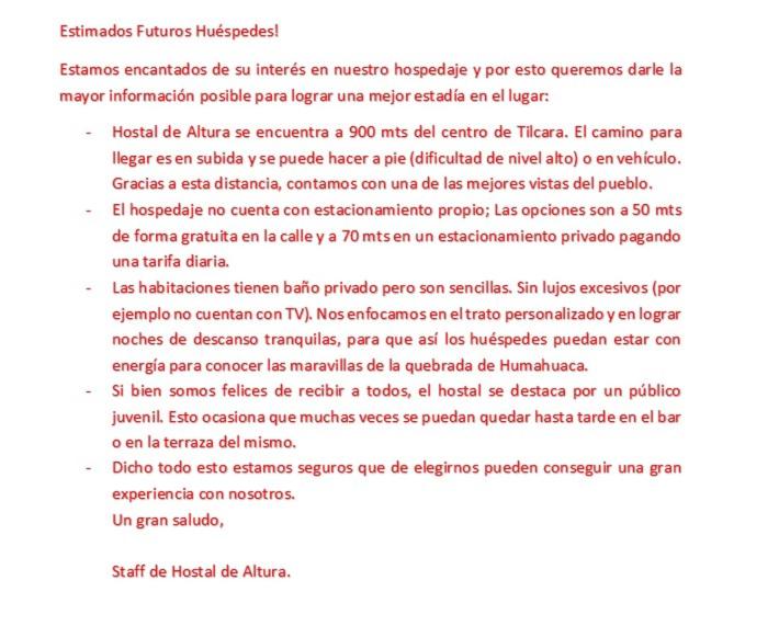 Hostal de Altura