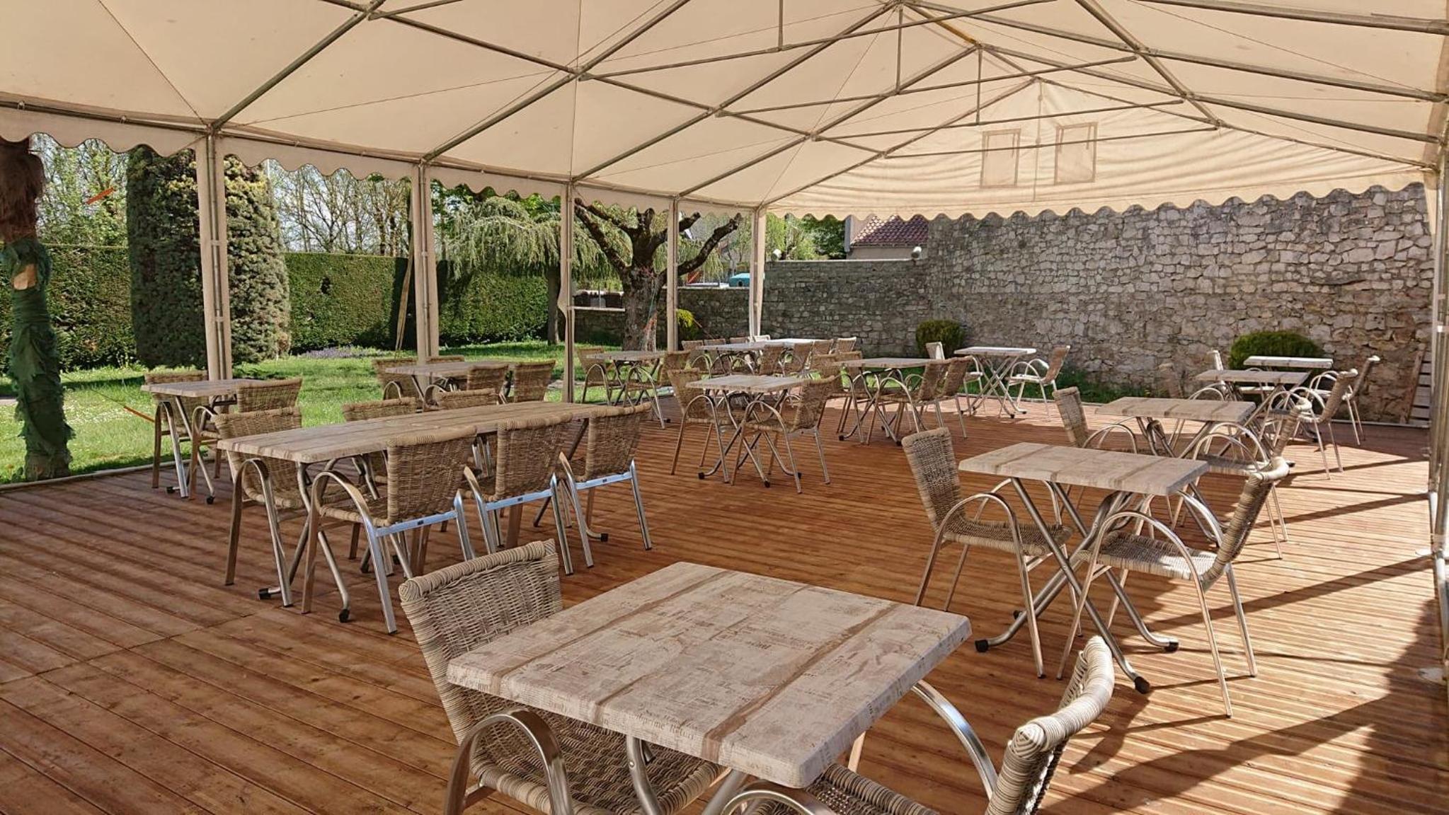 outdoor BBQ area