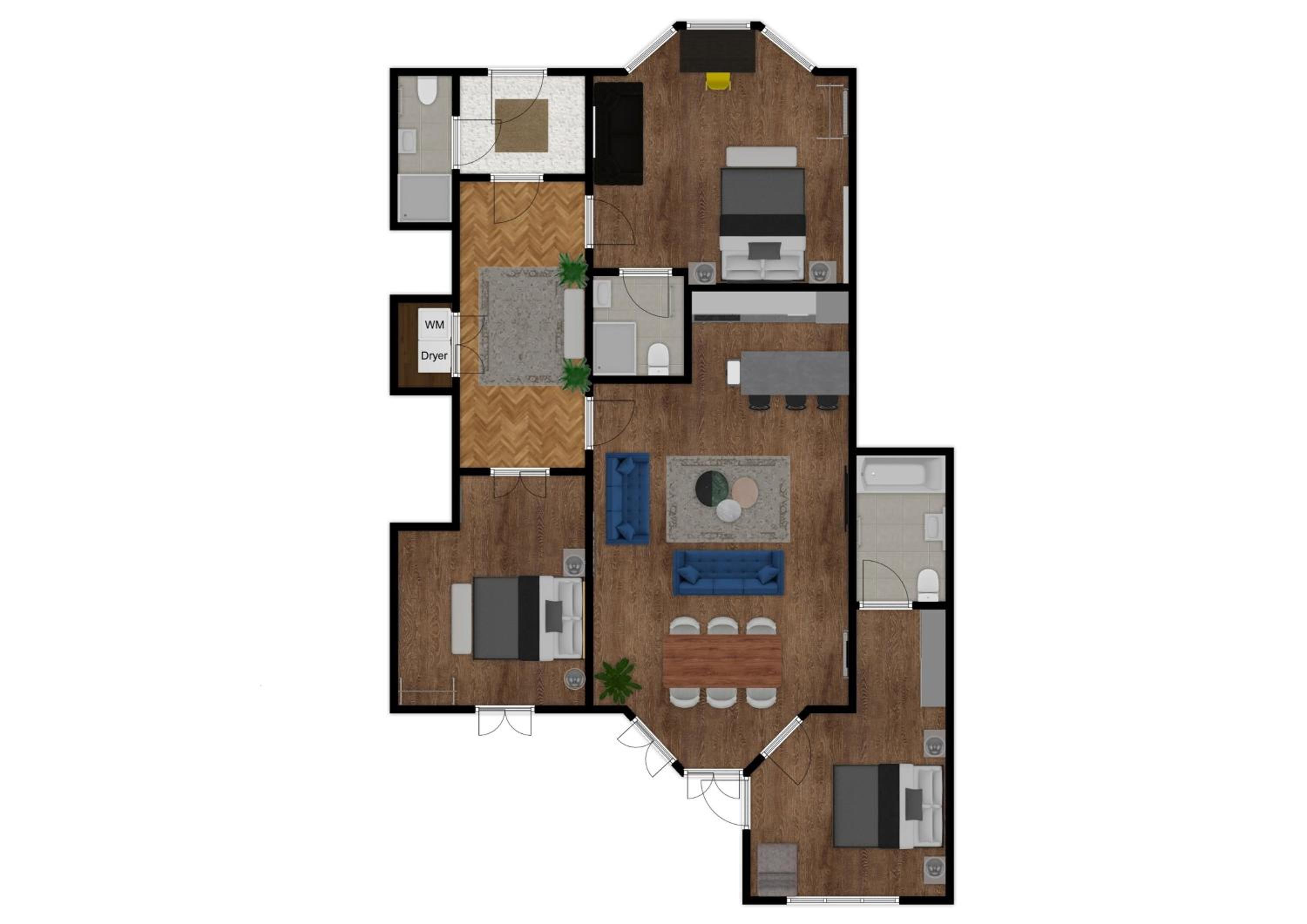 3 Bedroom Garden Apartment Opposite the Beach view 4