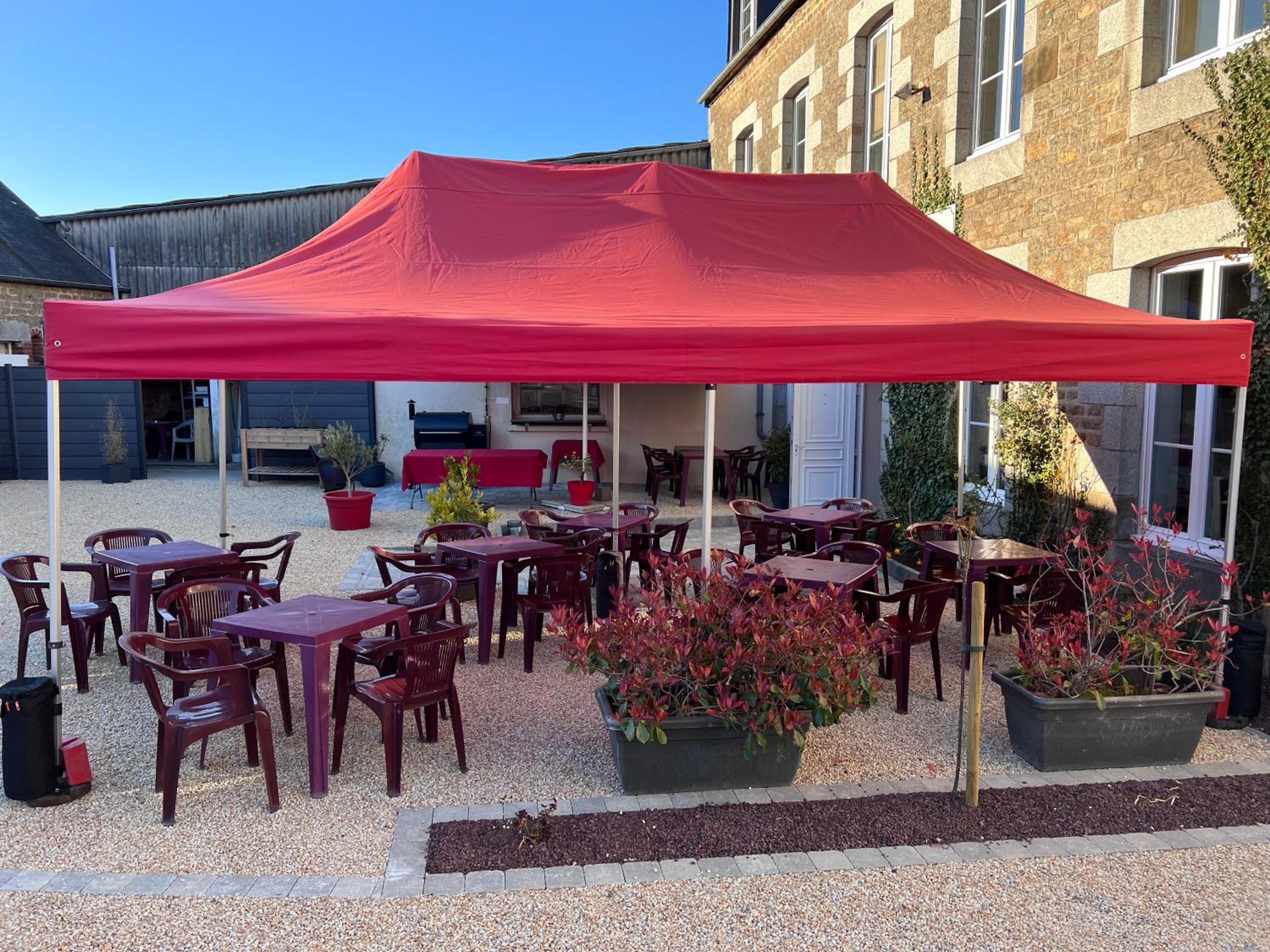 outdoor BBQ area