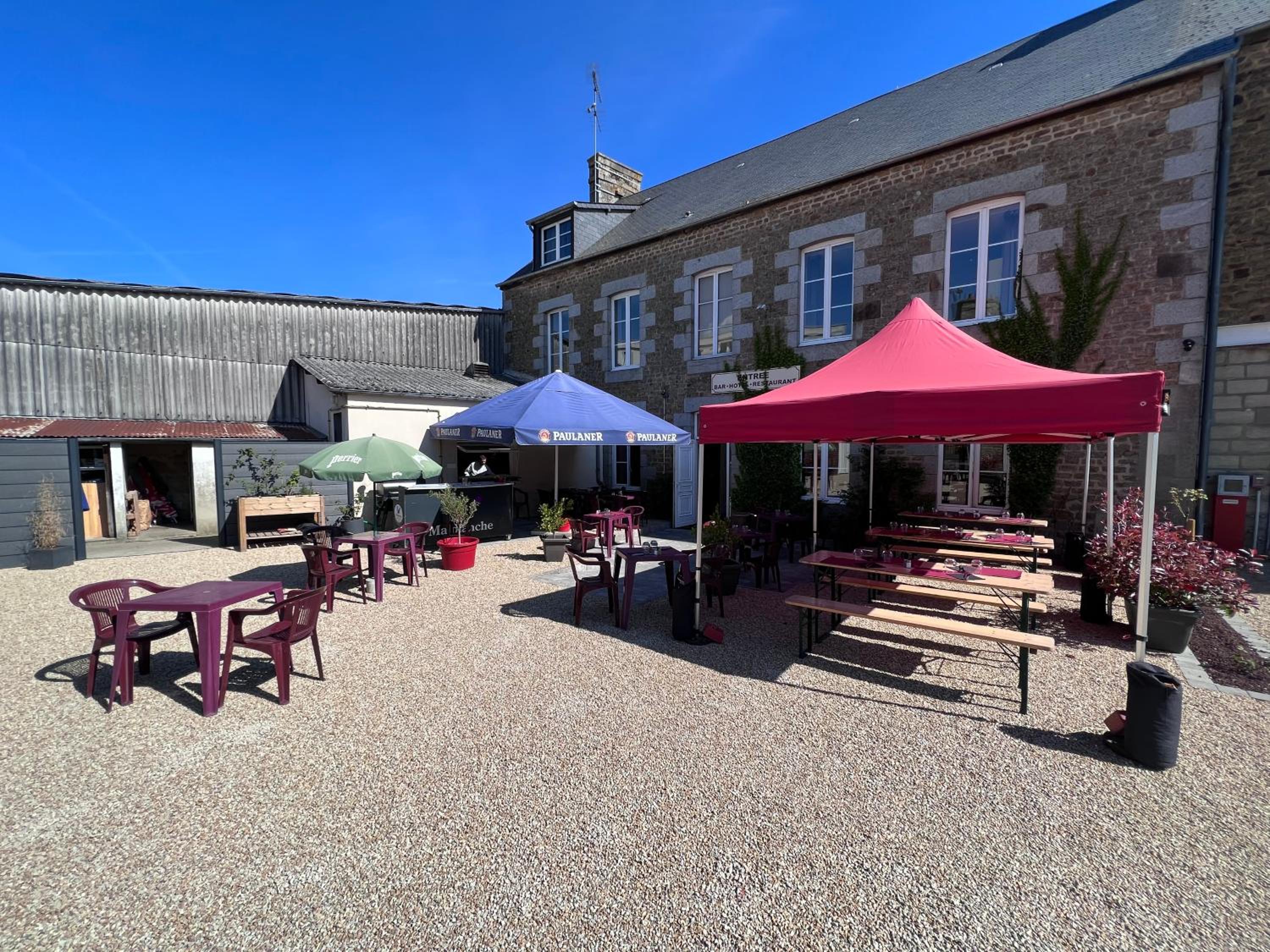 outdoor BBQ area
