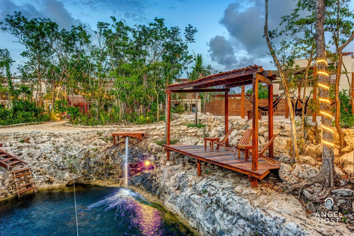 outdoor BBQ area