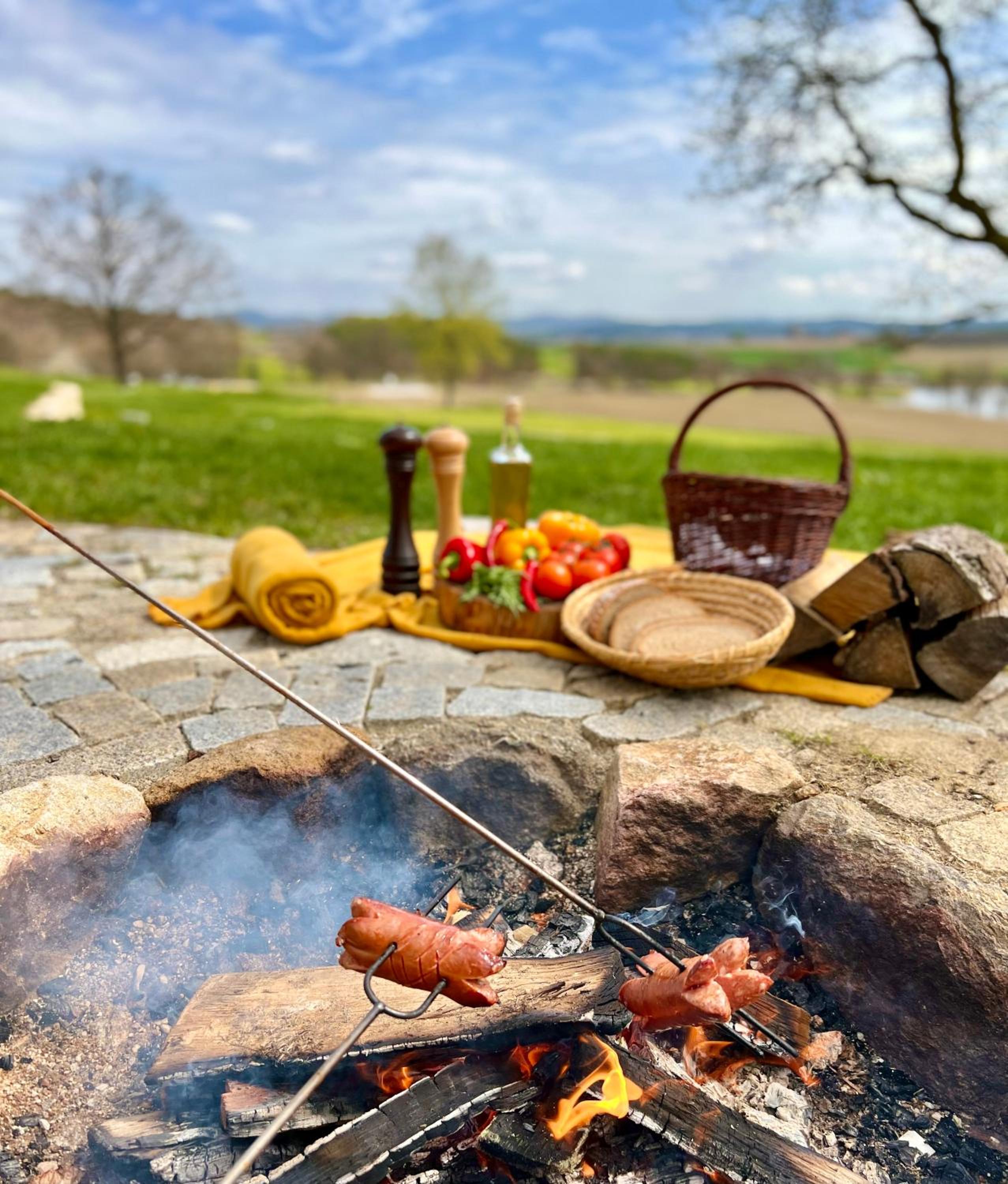 outdoor BBQ area