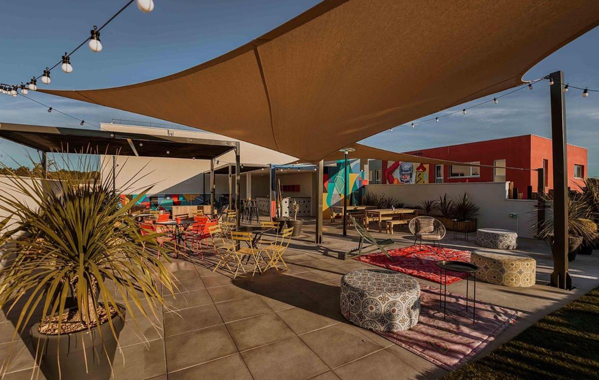 outdoor BBQ area