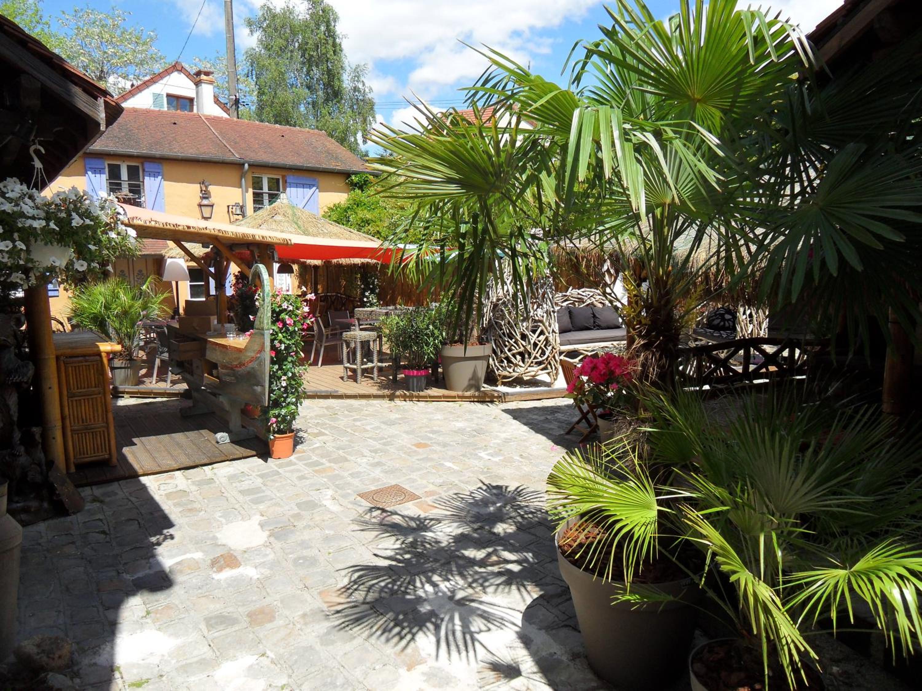 outdoor BBQ area