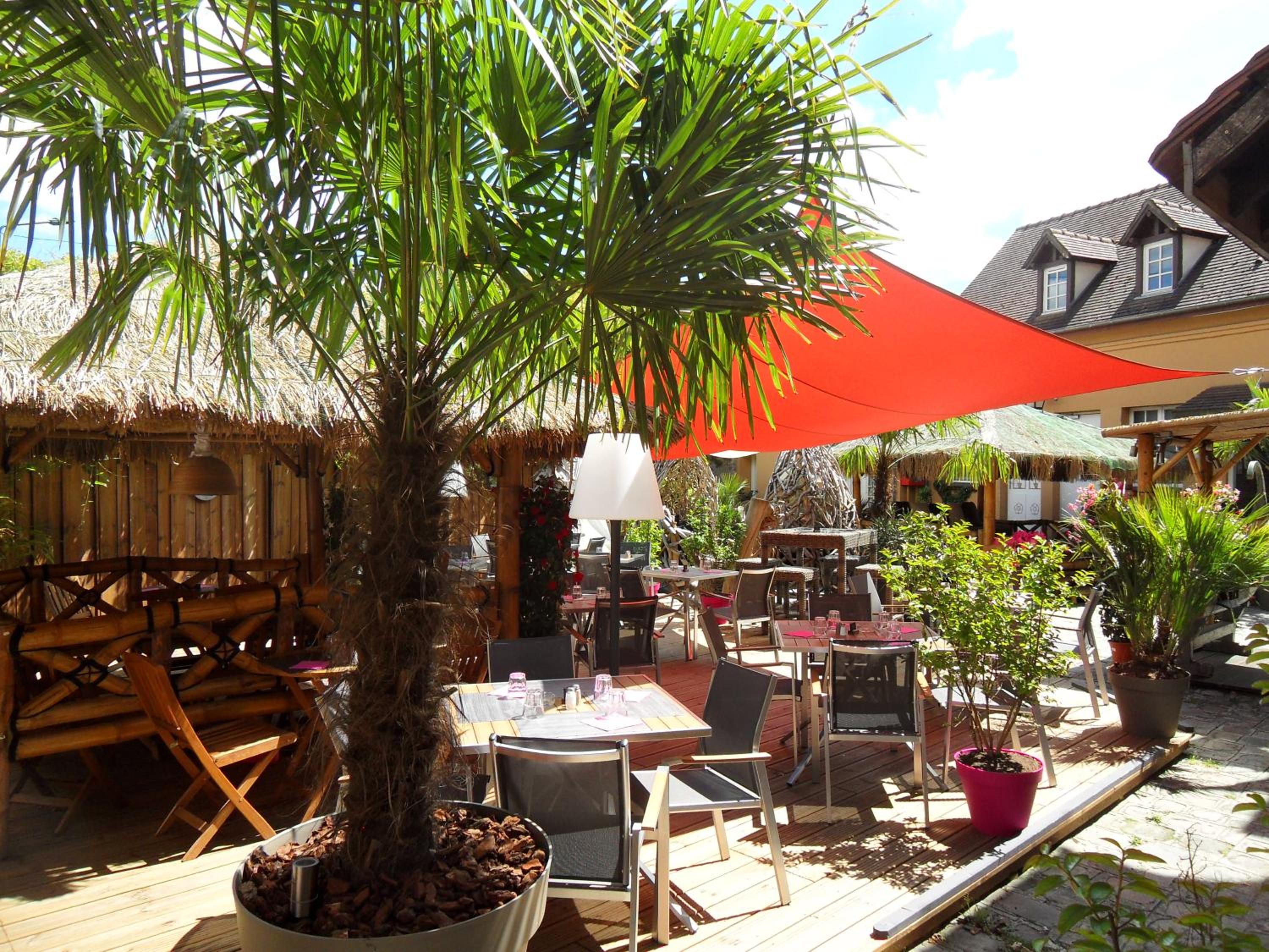outdoor BBQ area