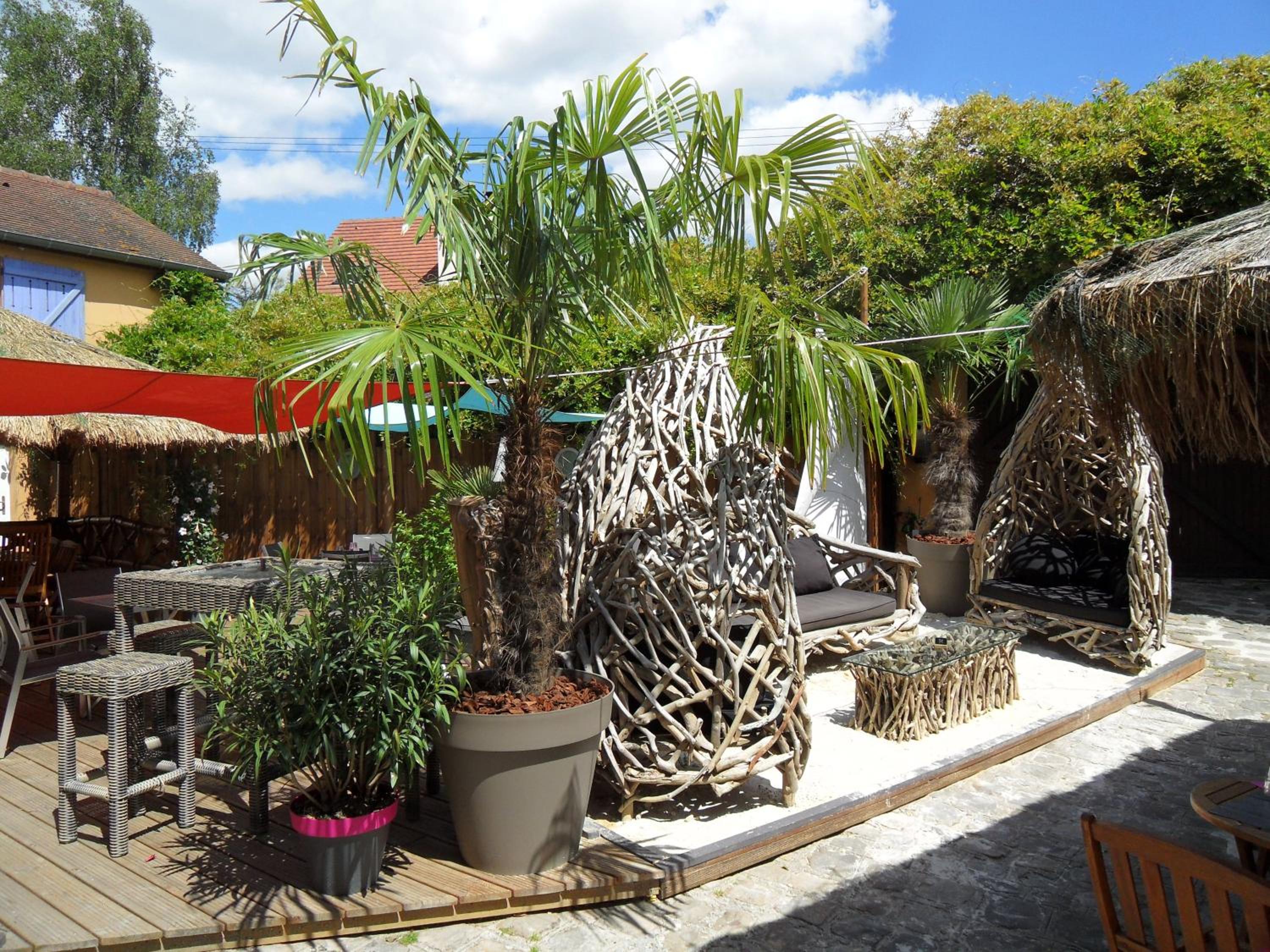 outdoor BBQ area