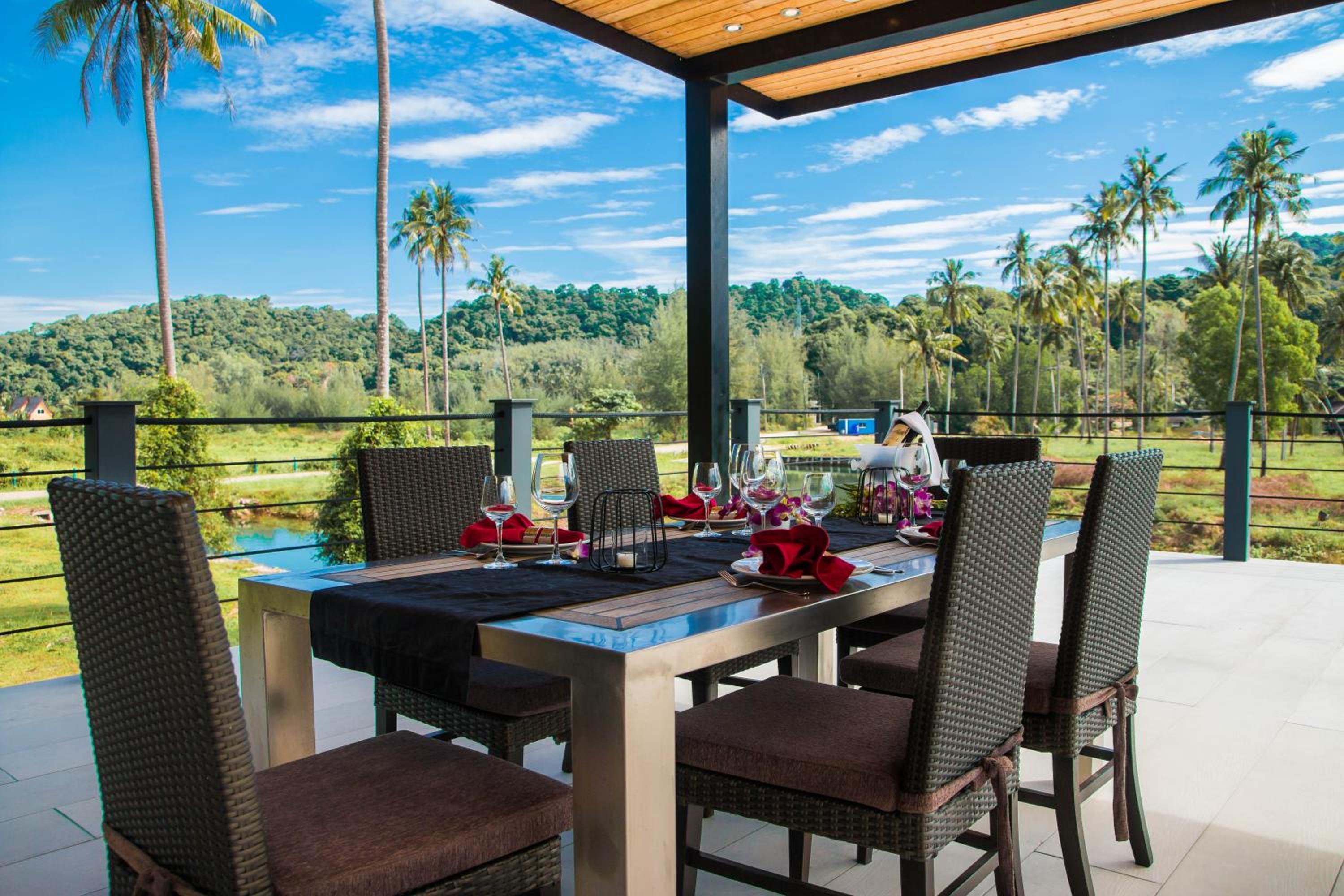 outdoor BBQ area