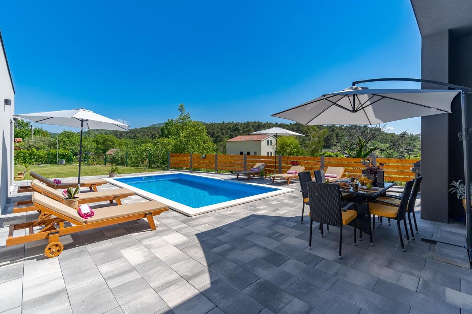 Villa Mir with private pool, 3 bedrooms, 7km from sandy beach view 3