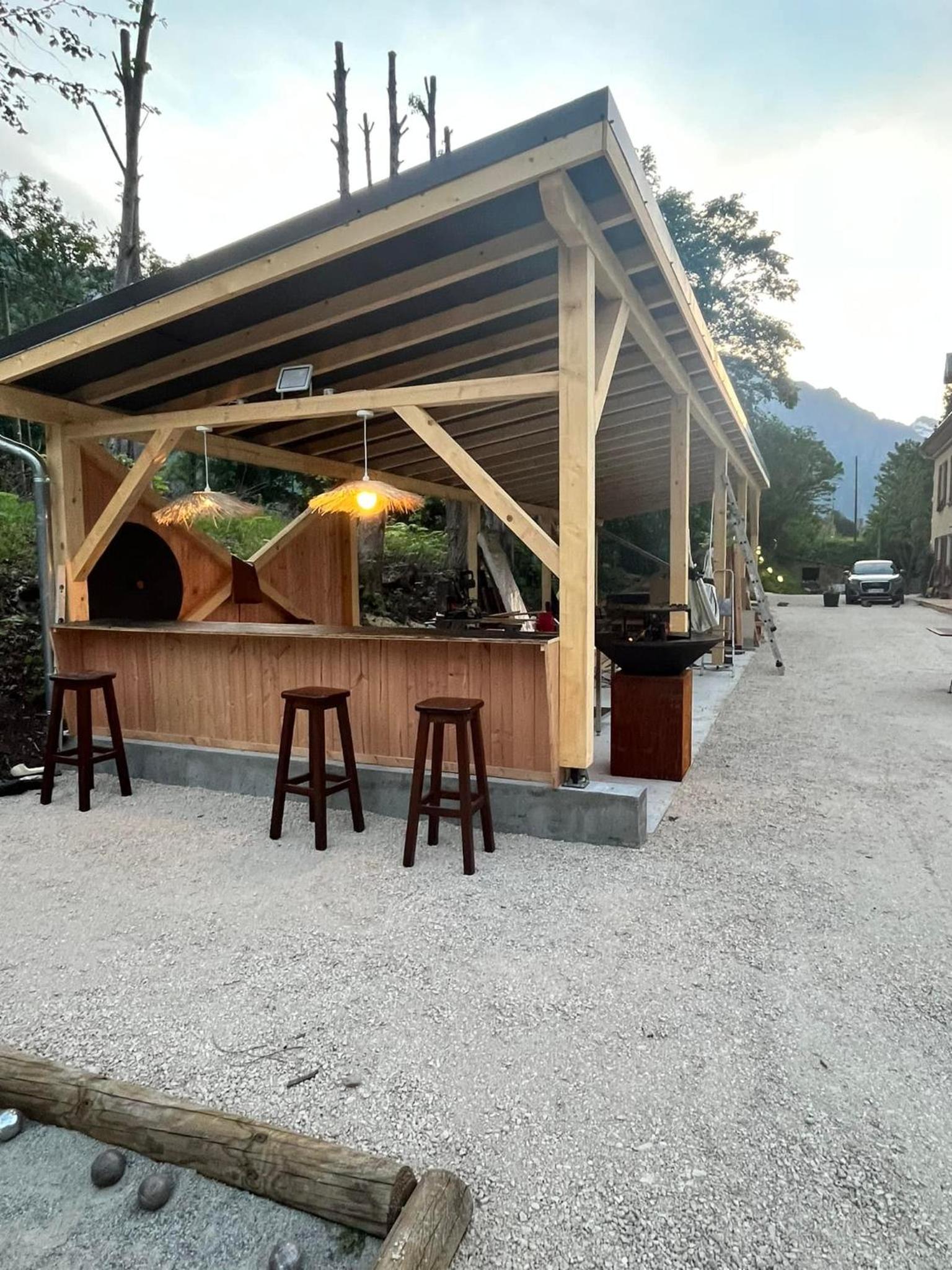 outdoor BBQ area