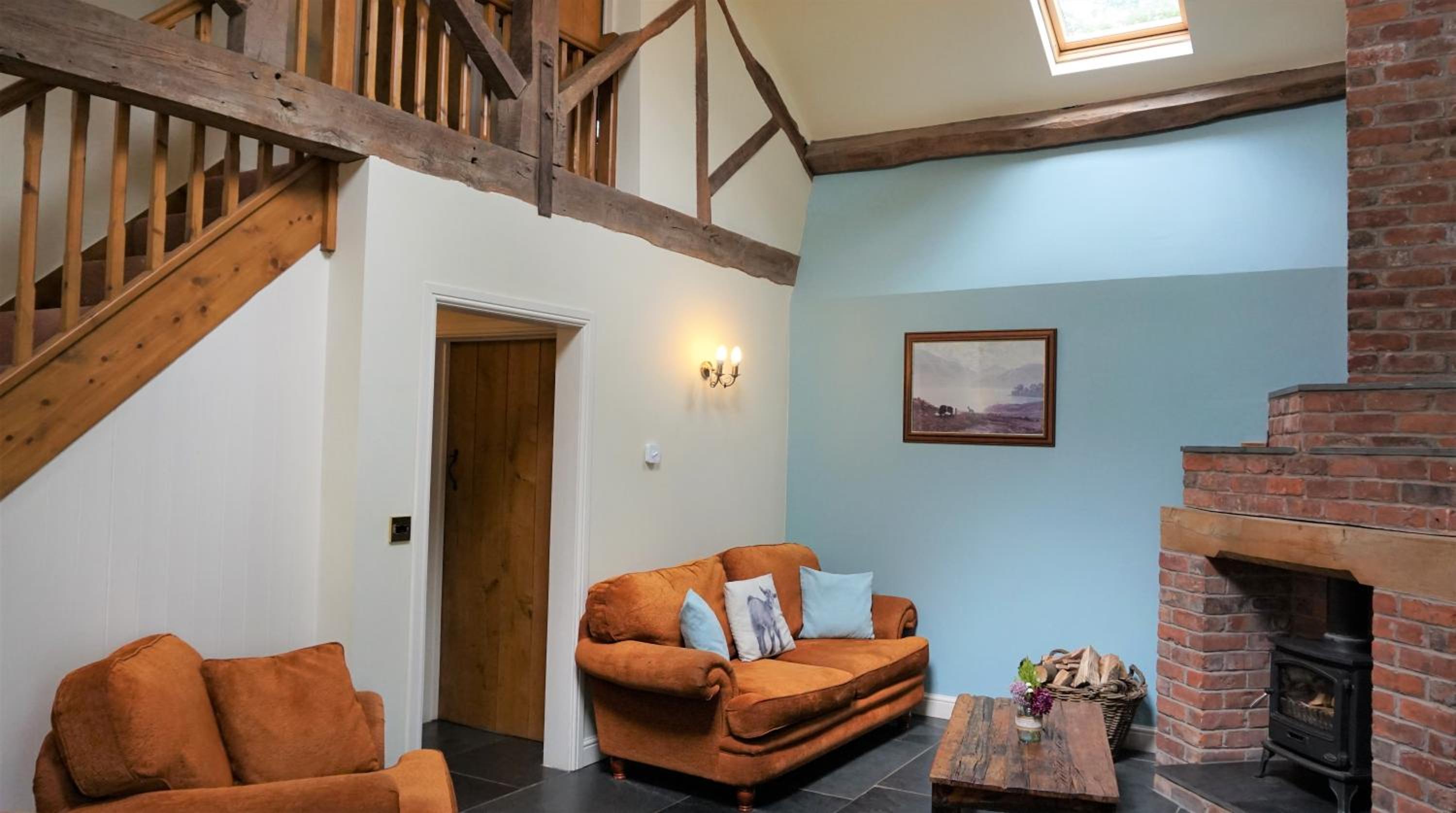 Sheep Dip Cottage - 5* Cyfie Farm, with log burner and private hot tub view 3