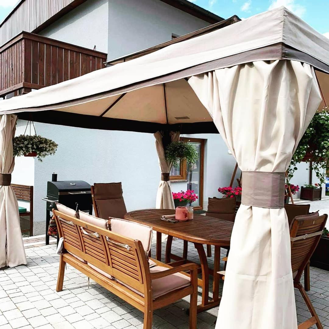 outdoor BBQ area