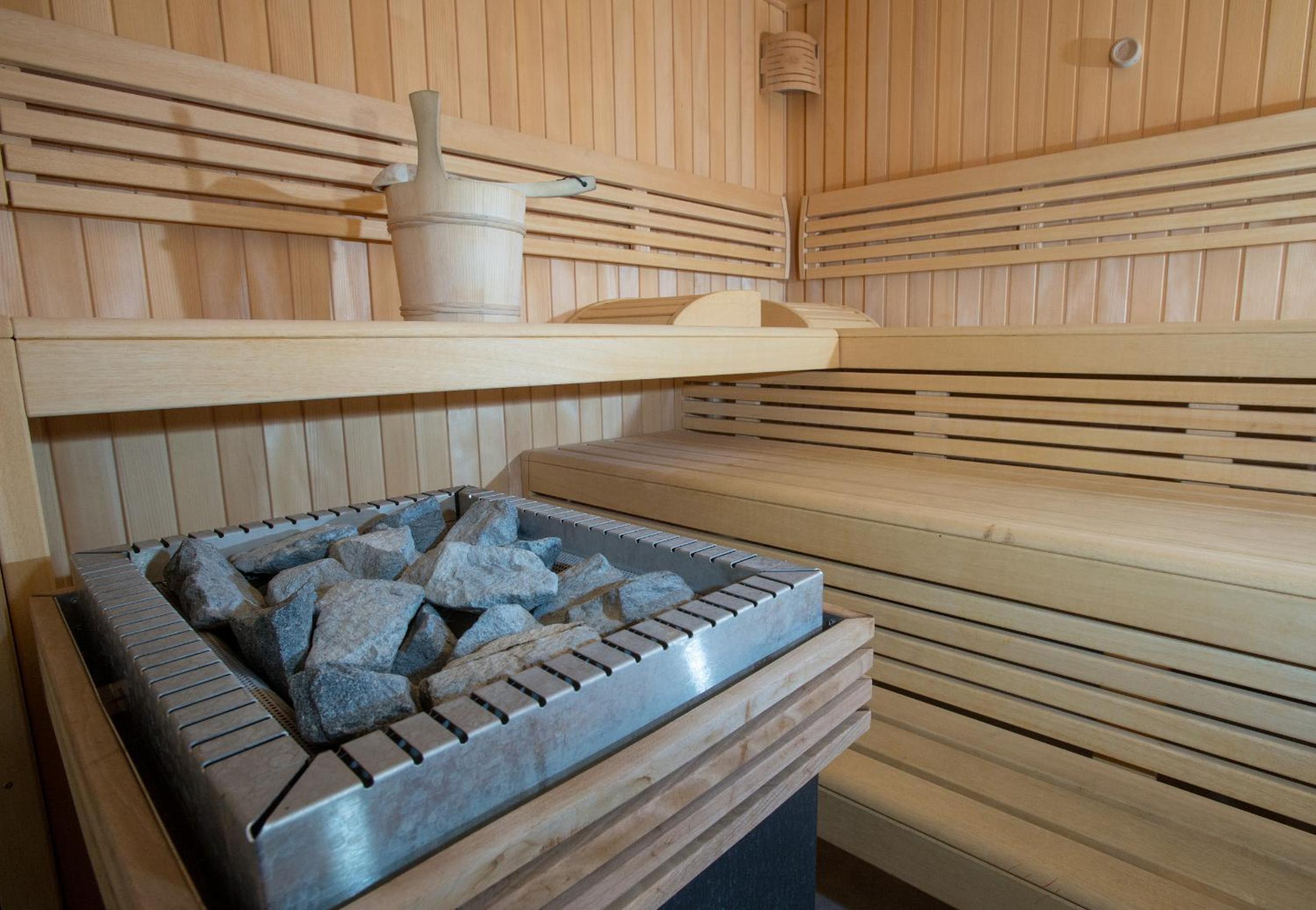 Attic apartment with pool, sauna, and fireplace